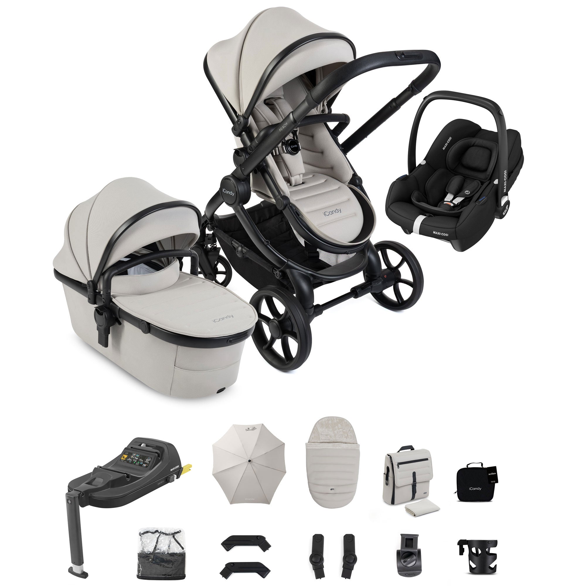 iCandy Peach 8 Complete Maxi-Cosi Bundle in Taupe