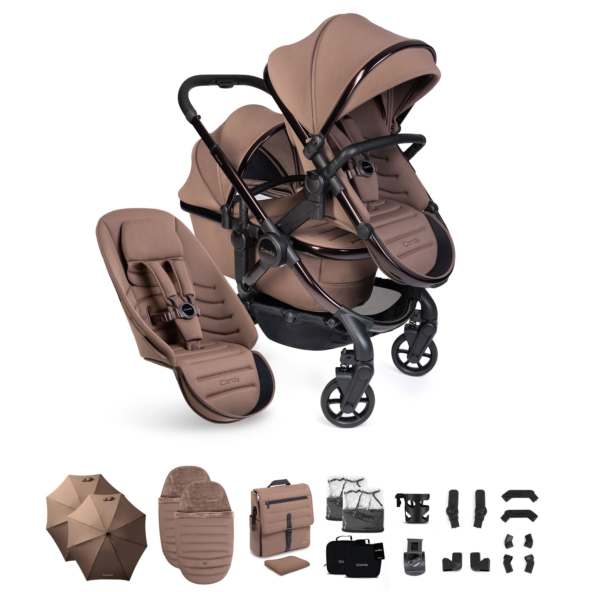 iCandy Peach 8 Editions Double Complete Bundle in Coco
