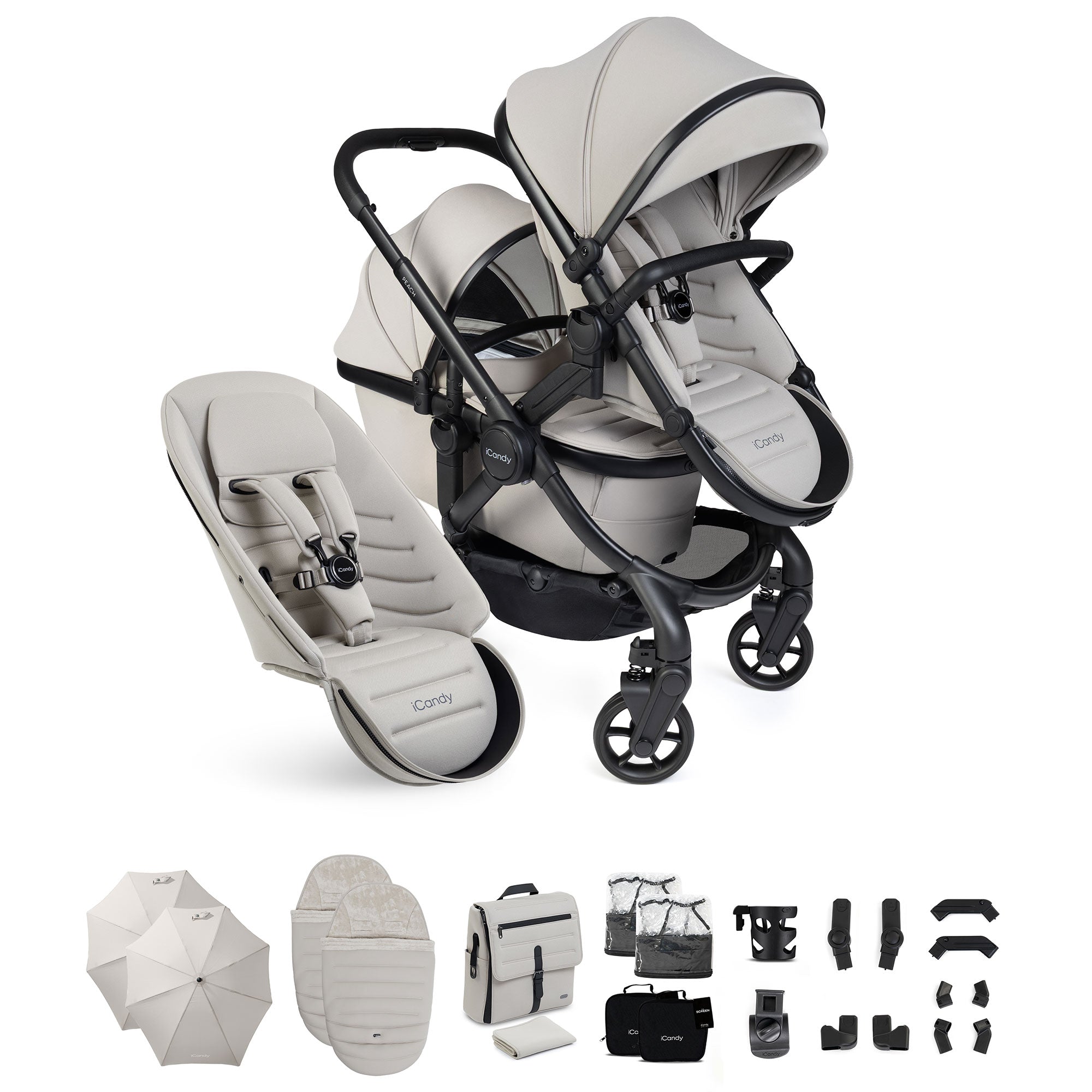 iCandy Peach 8 Double Complete Bundle in Taupe
