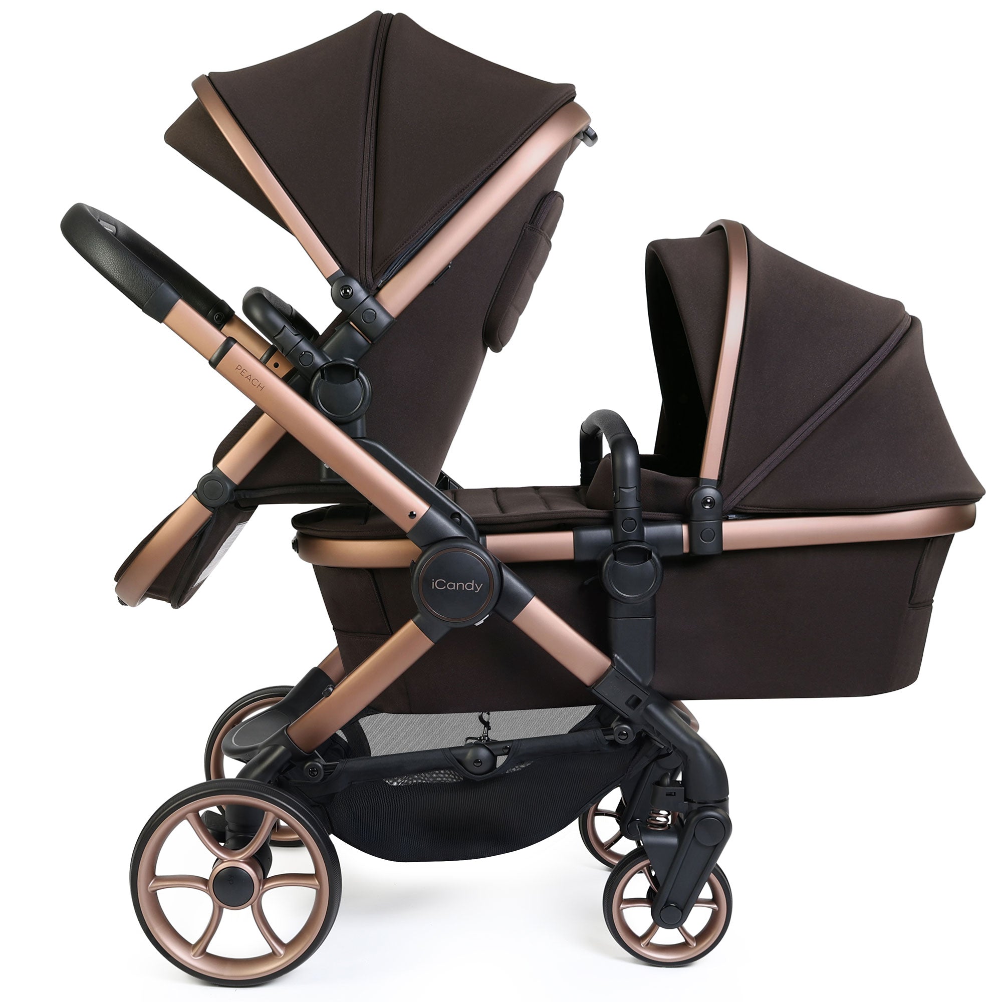 iCandy Peach 8 Editions Double Complete Maxi-Cosi Bundle in Pecan