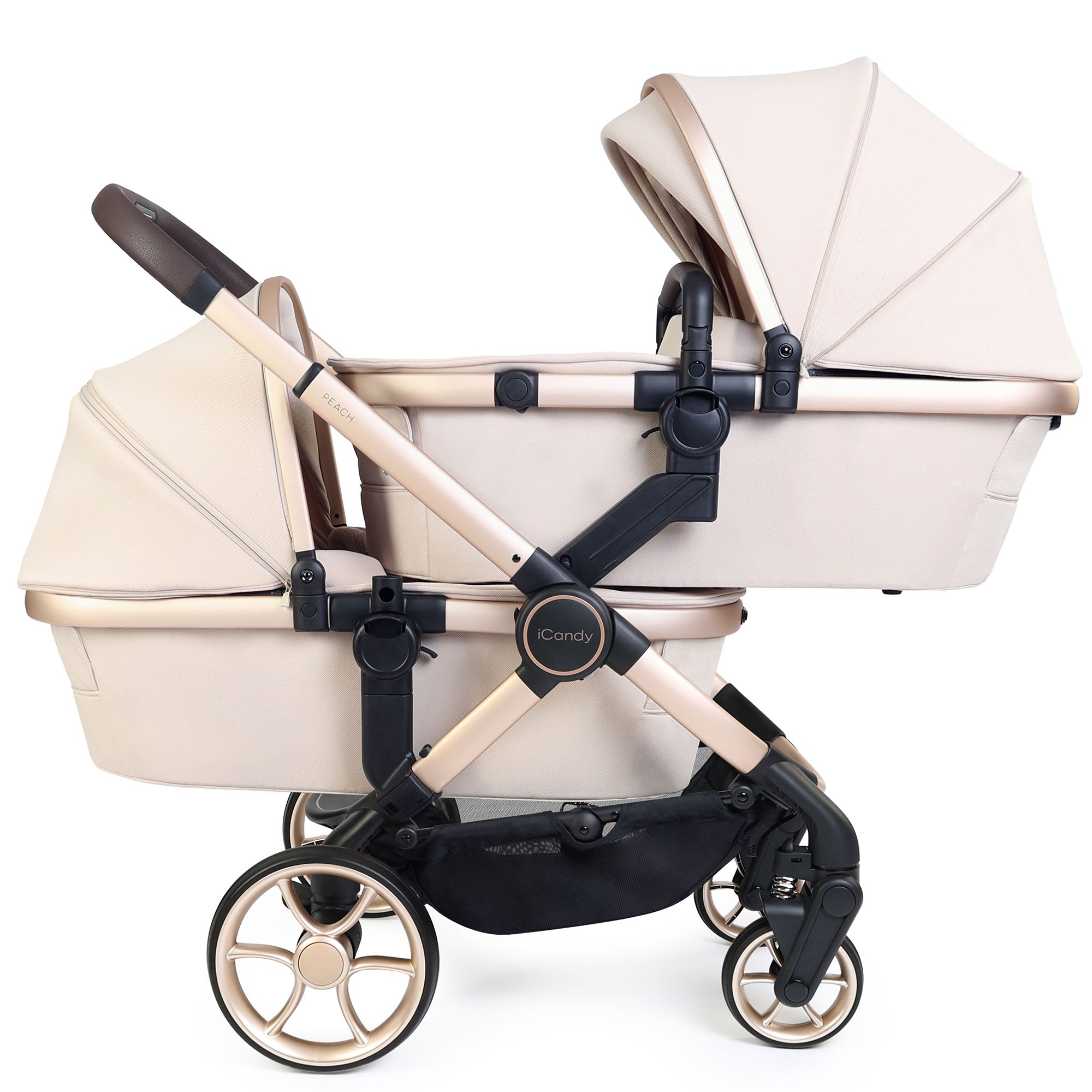 iCandy Peach 8 Editions Twin Complete Maxi-Cosi Travel System in Biscotti