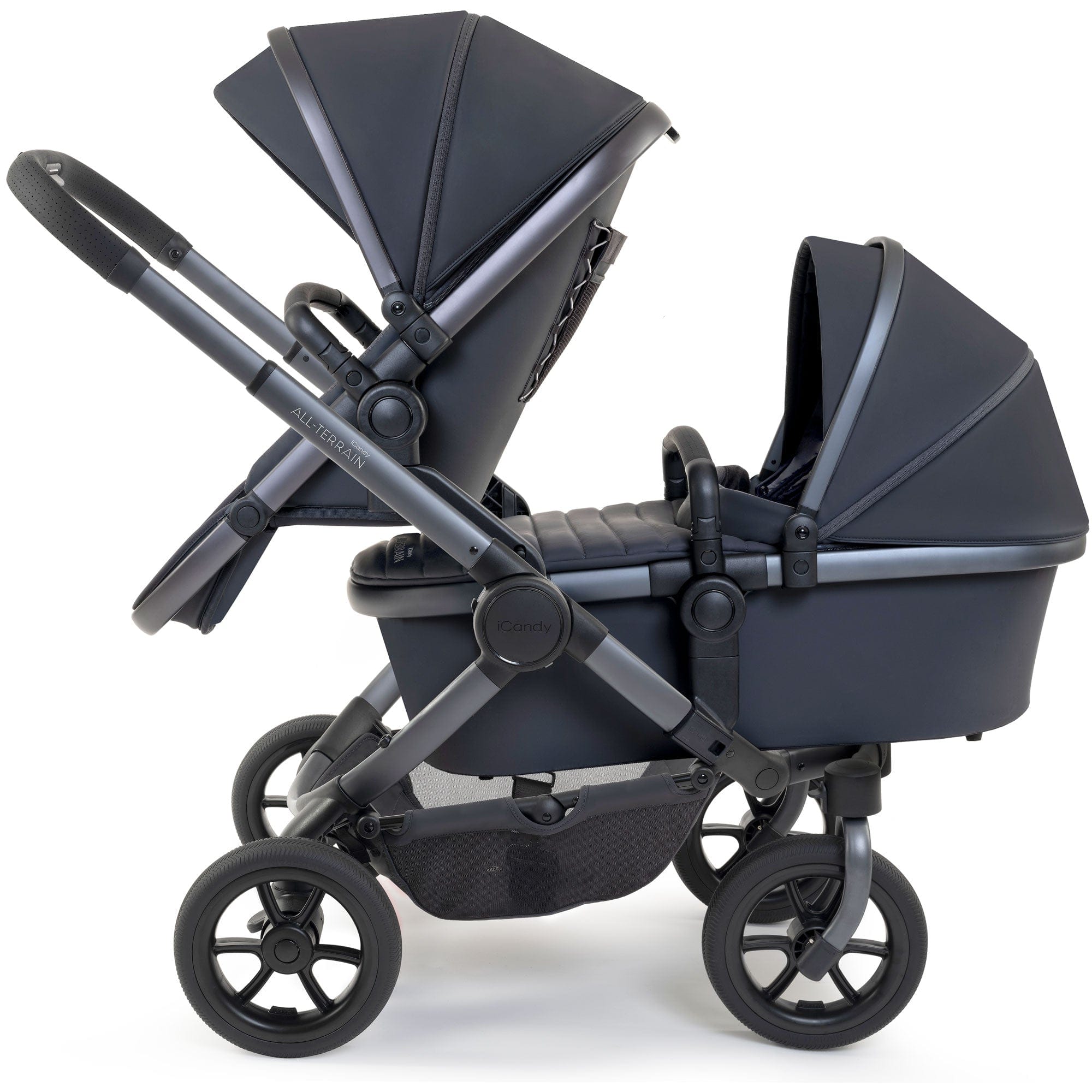 iCandy Peach 7 All Terrain Complete Double Bundle in Storm Baby Prams IC3080 5010334059204