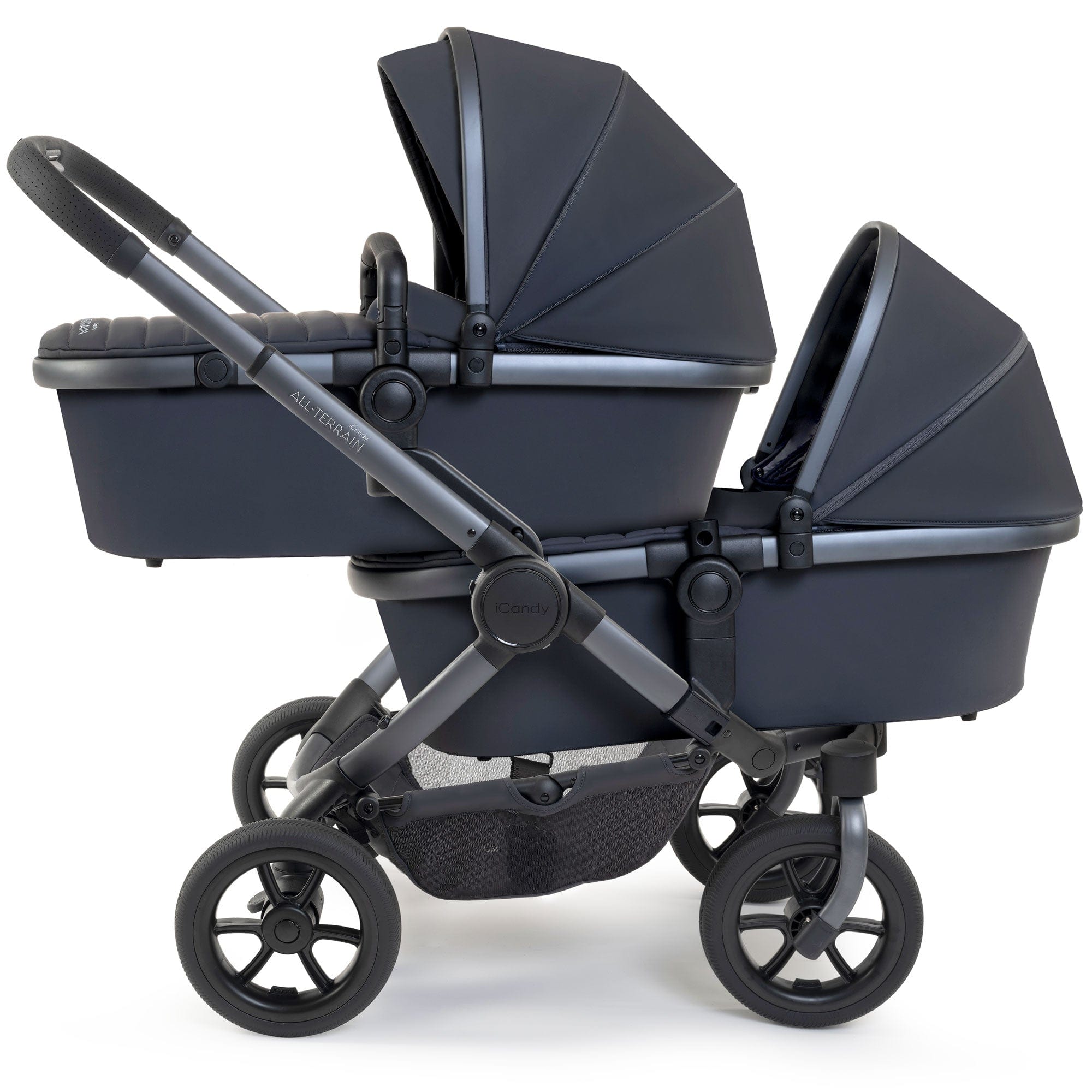 iCandy Peach 7 All Terrain Complete Twin Cocoon Bundle in Storm Baby Prams IC3091 5010334059242