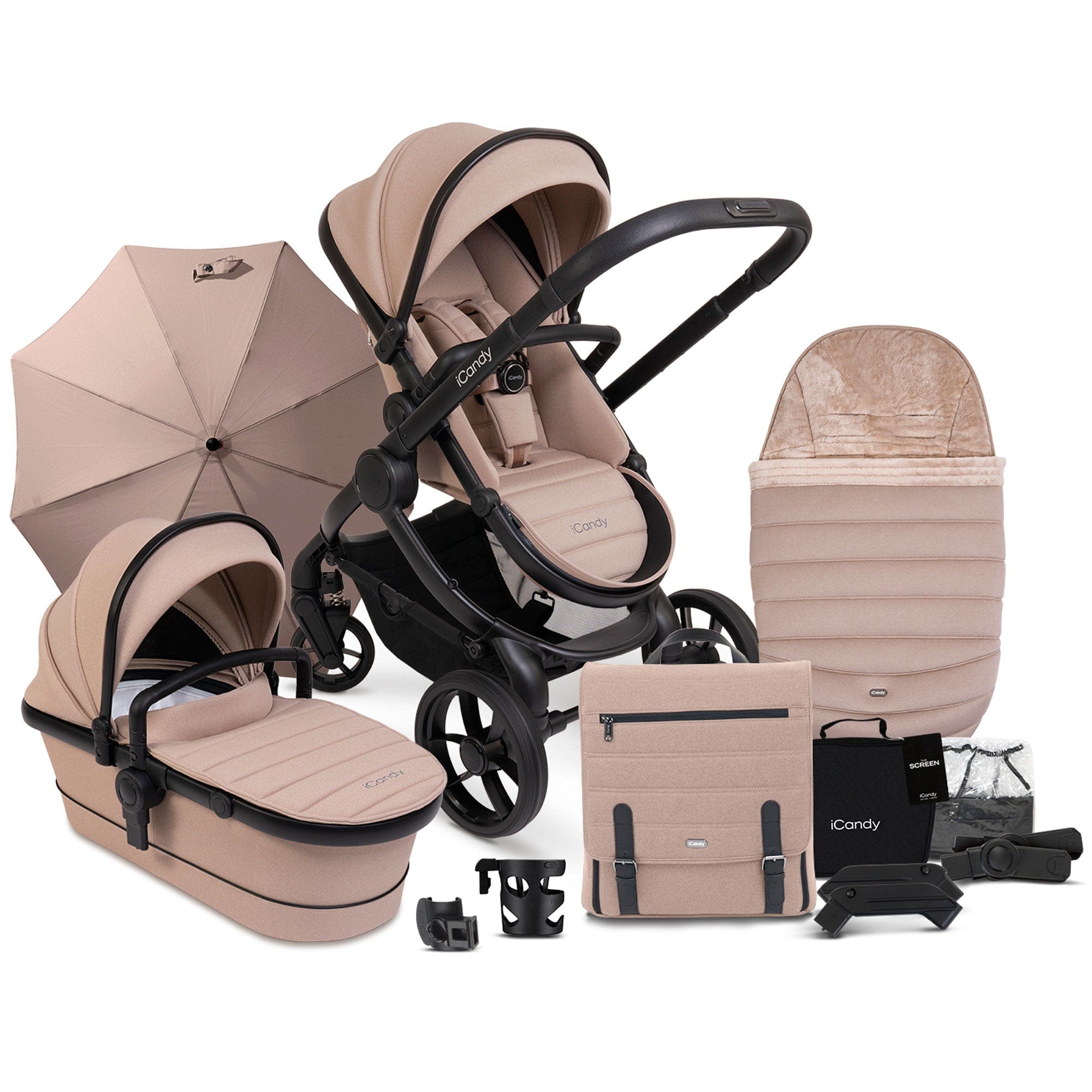iCandy Peach 7 Complete Bundle in Cookie Baby Prams IC2808 5010334052878