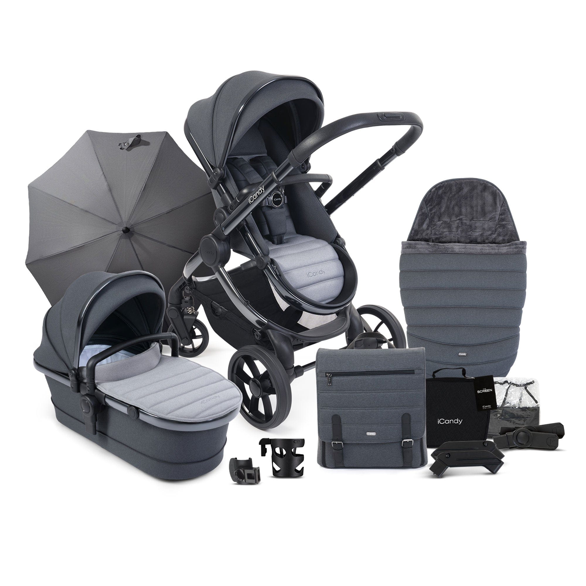 iCandy Peach 7 Complete Bundle in Truffle Baby Prams IC2569 5010334048109