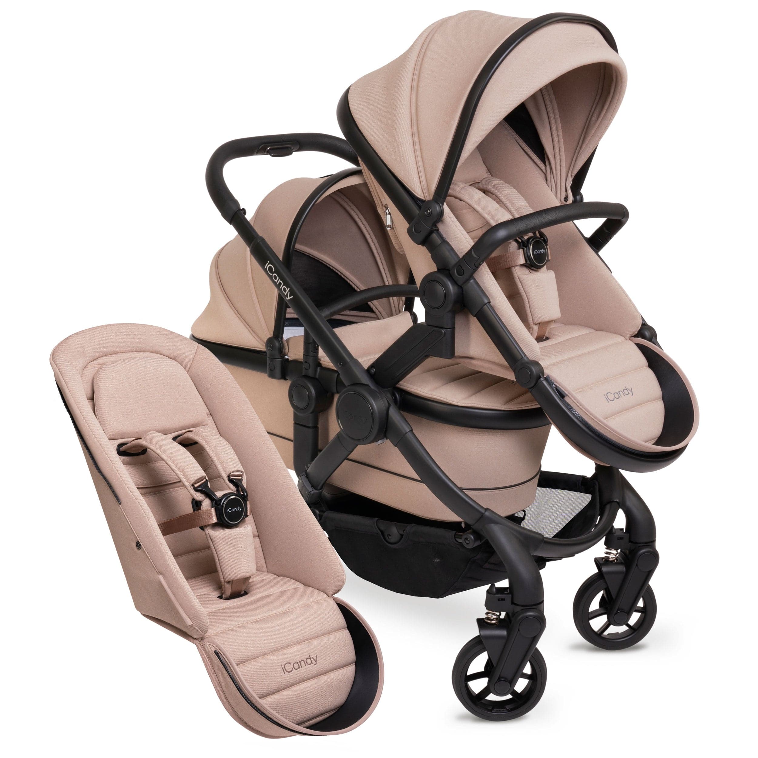 iCandy Peach 7 Double Combo Set in Cookie Double & Twin Prams IC2806 5010334052854