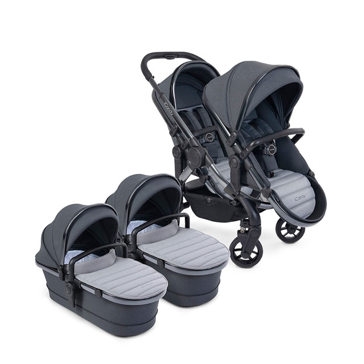 iCandy Peach 7 Twin Combo Set in Truffle Double & Twin Prams IC2566 5010334047331