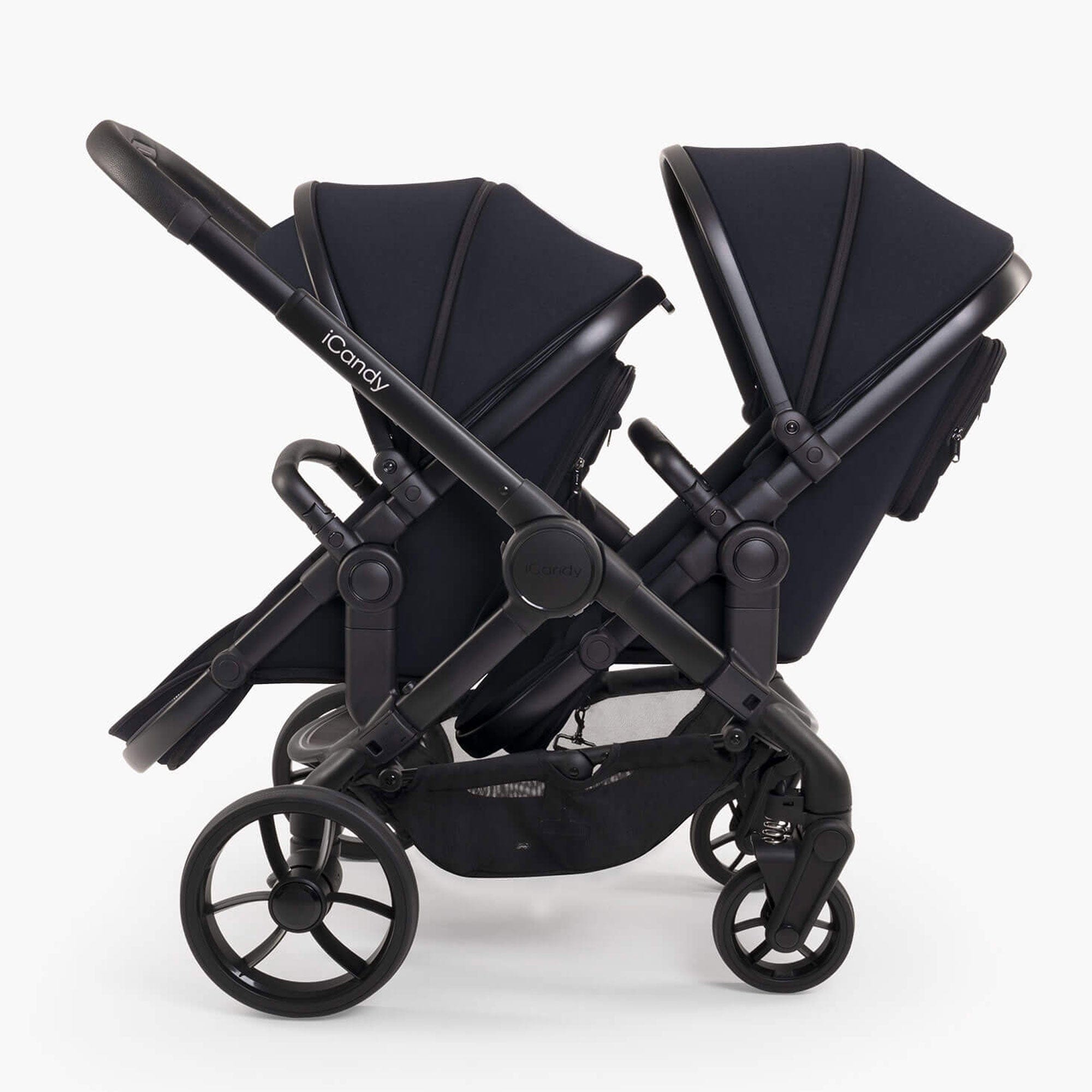 iCandy Peach 7 Twin Cybex Bundle in Black Double & Twin Prams 16093-BLK-2 5010334058122