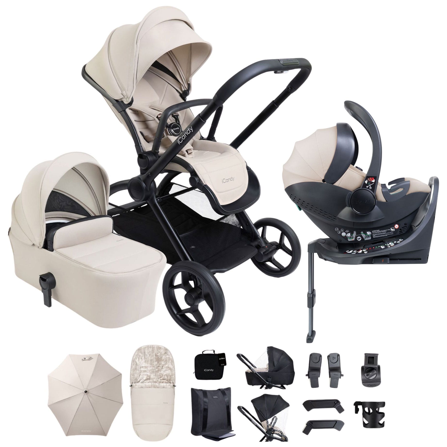iCandy Core 2 Complete Bundle with COCOON 360 in Sandstone Travel Systems IC3272 5010334063027
