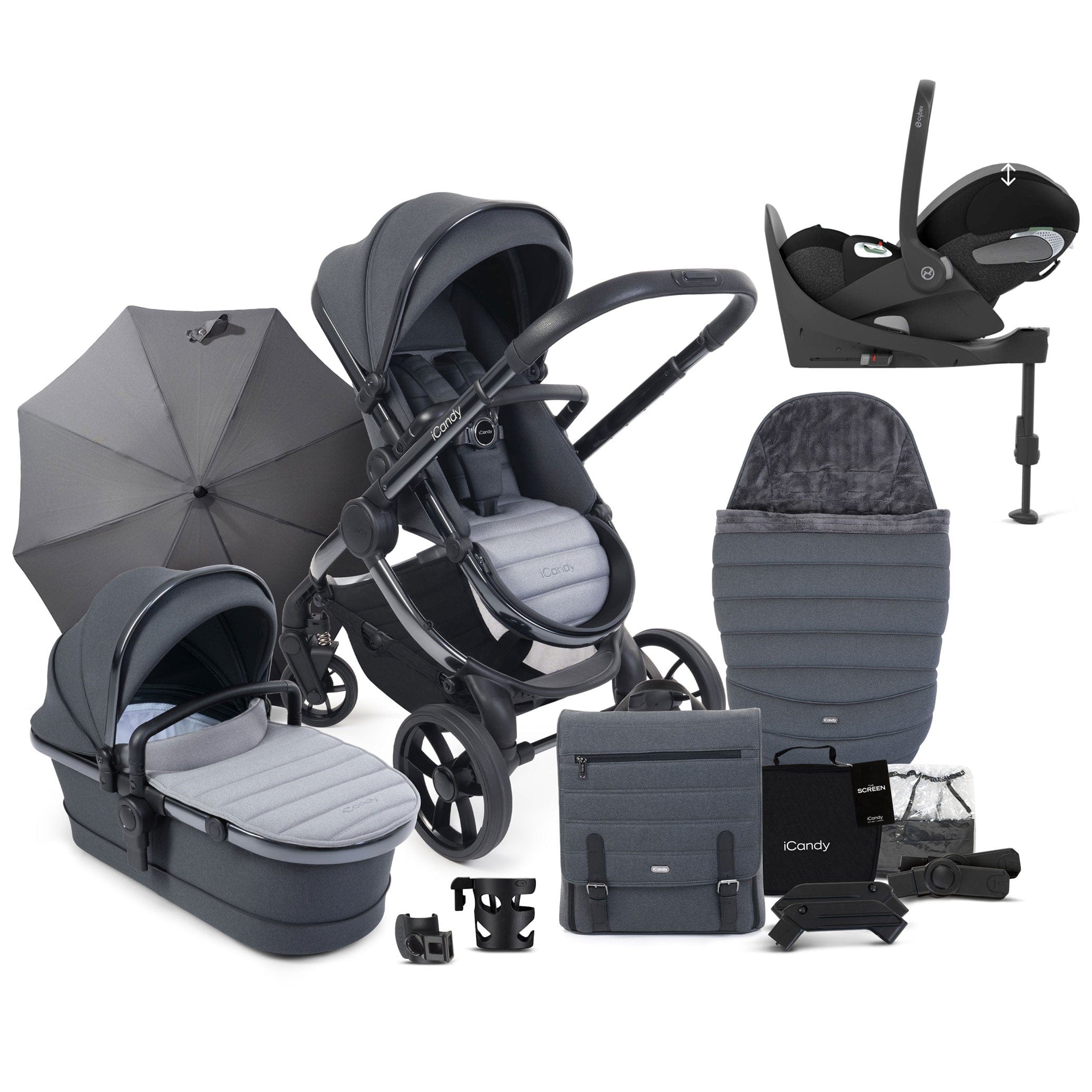 iCandy Peach 7 Complete Cybex Bundle in Truffle Travel Systems 15922-TRU-2 5010334048093