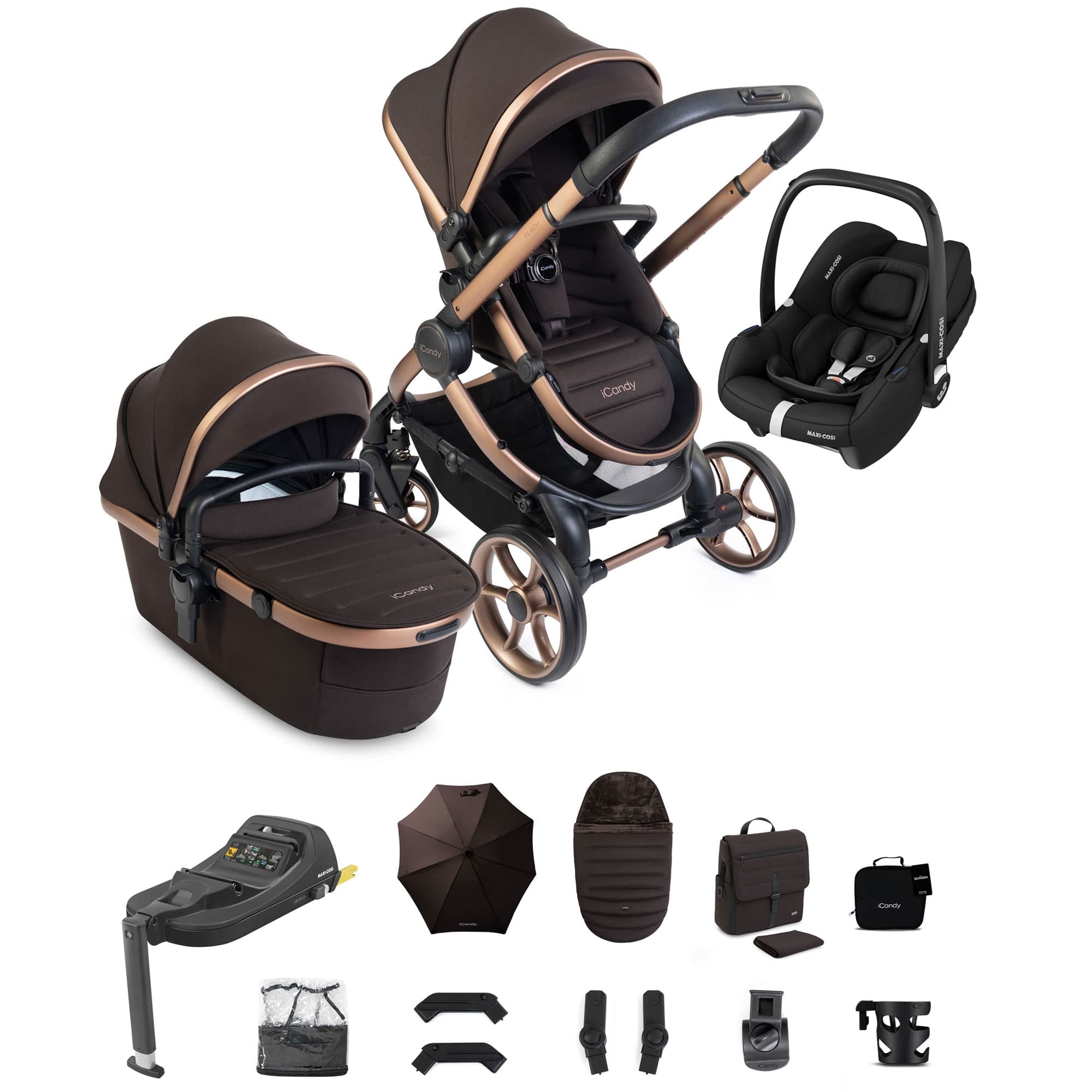 iCandy Peach 8 Editions Complete Maxi-Cosi Bundle in Pecan