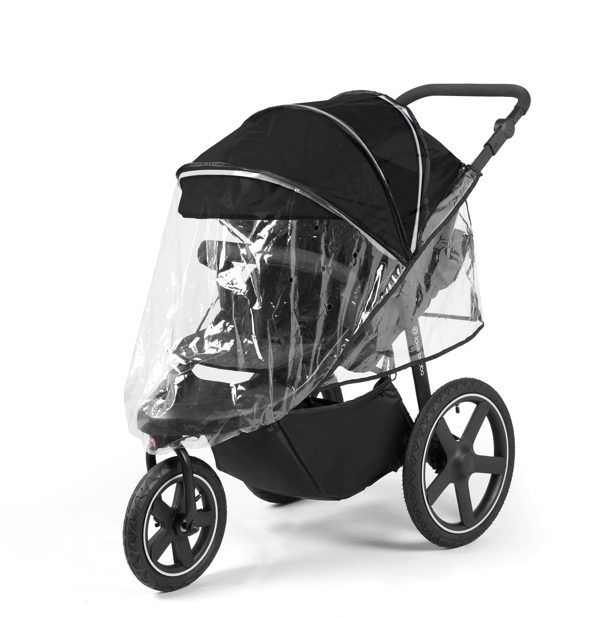 Ickle Bubba Venus Max Jogger Stroller I-Size Travel System in Black/Black with Isofix Base 3 Wheelers 13-004-500-001 5056515033632
