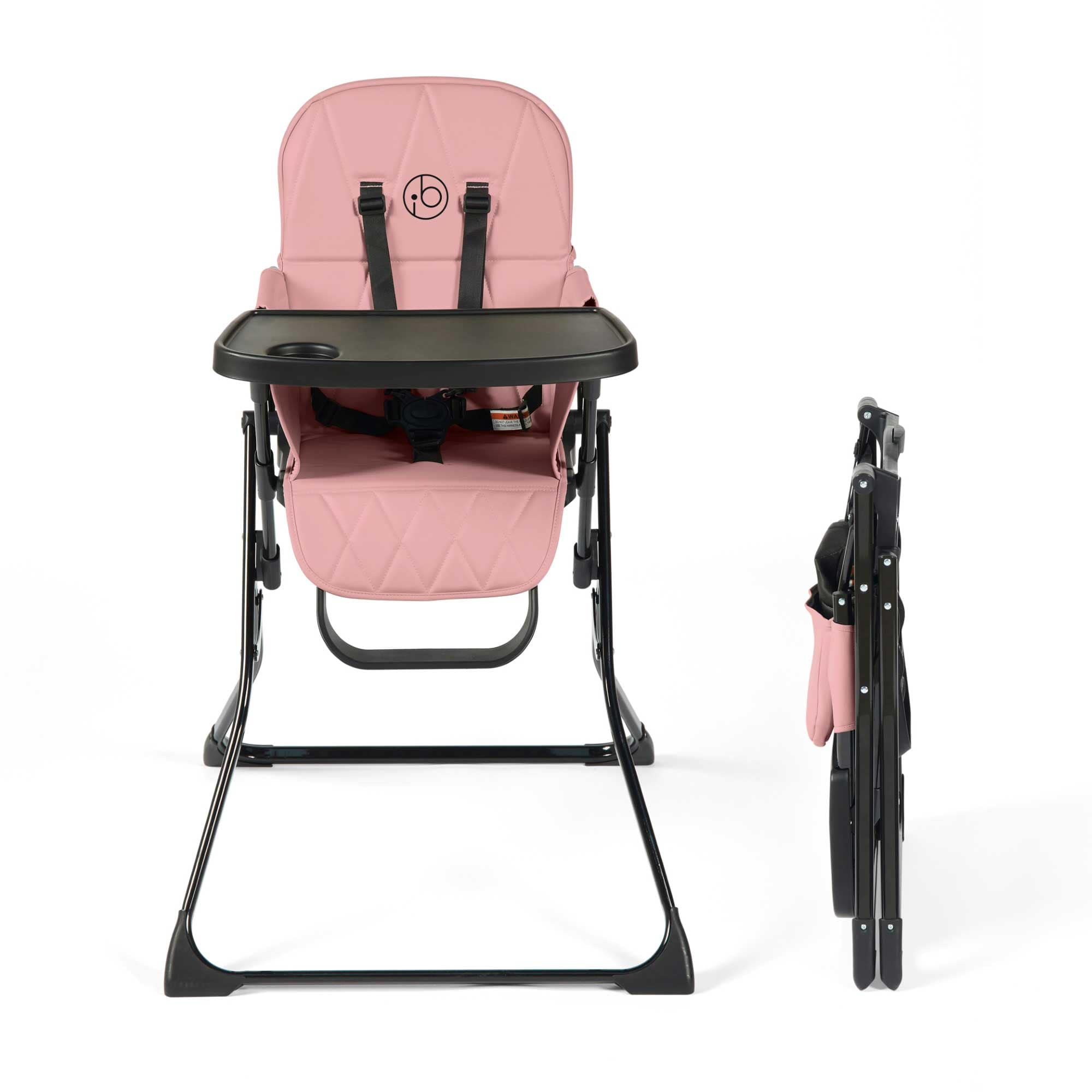 Ickle Bubba Magic Fold Highchair in Blush Pink Baby Highchairs 59-003-000-841 5056515012743