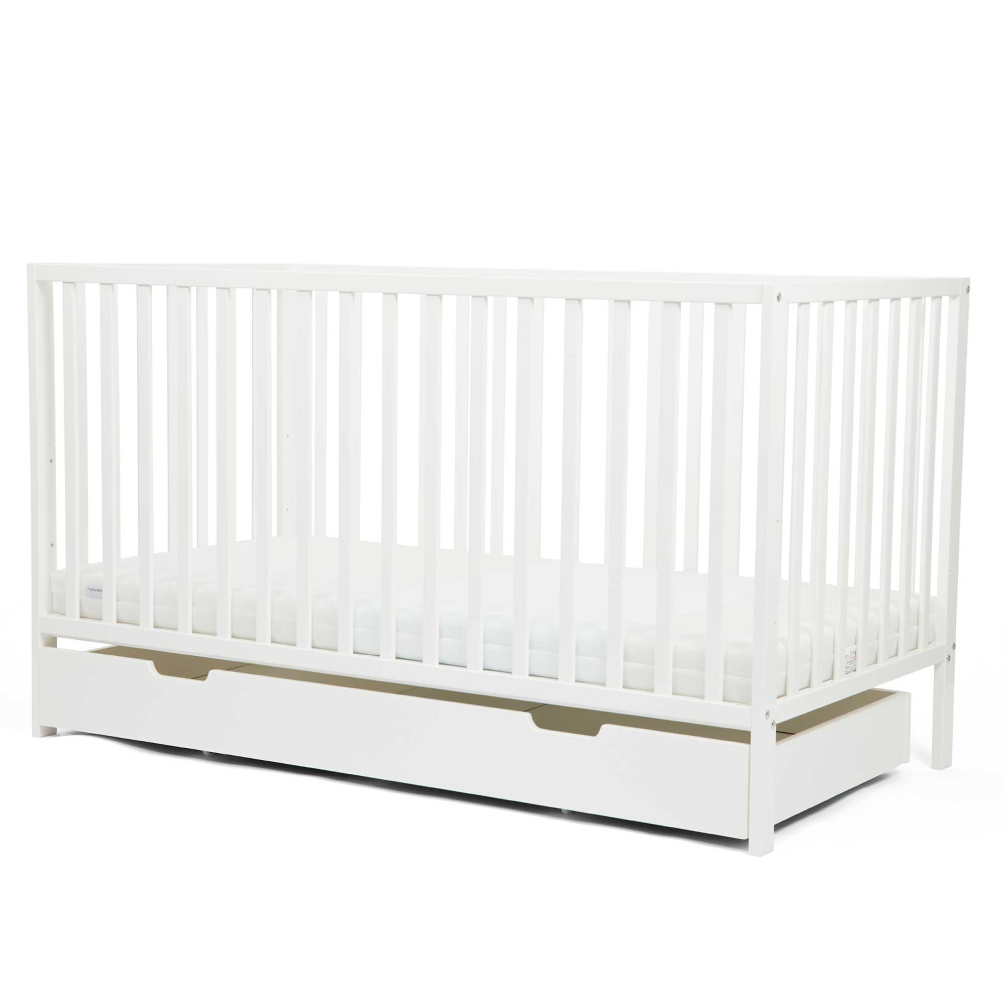 Ickle Bubba Hartley Classic Cot & Under Drawer in White Cots 41-002-DRA-801 5056515014143