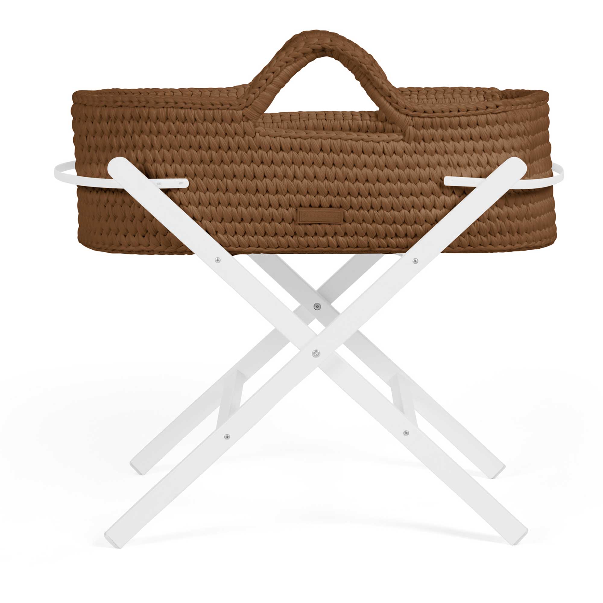Nova Moses Basket & Stand in Mocha/White Moses Baskets & Stands