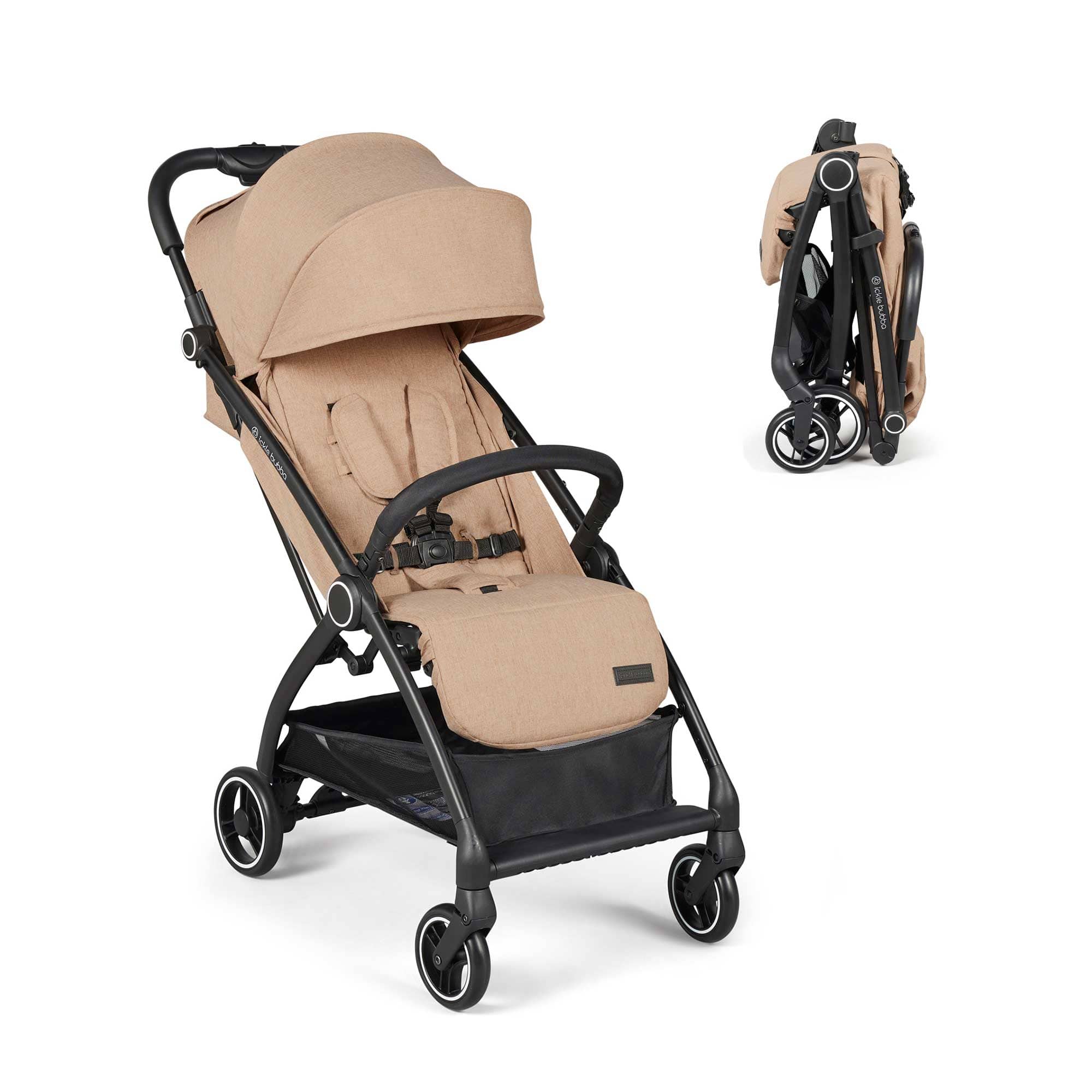 Ickle Bubba Aries Autofold Stroller in Biscuit Pushchairs & Buggies 15-005-100-157 5056515031256