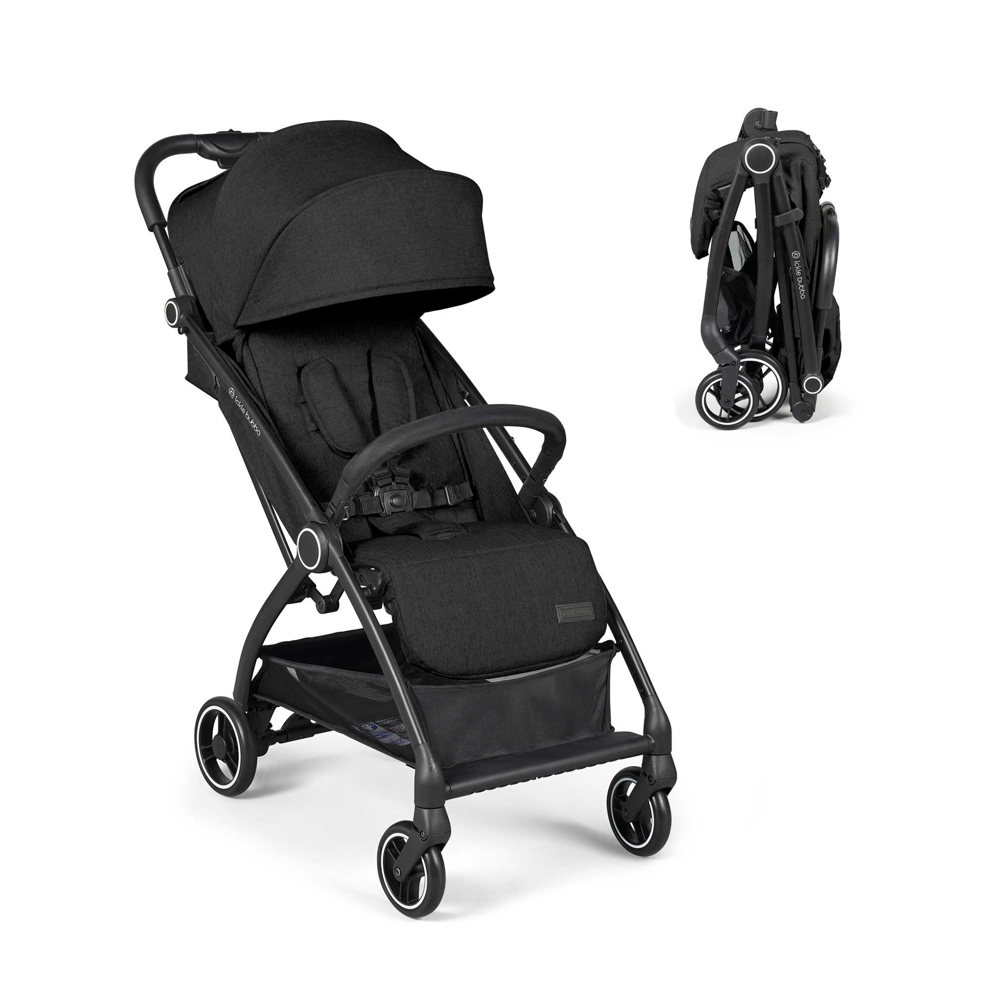 Ickle Bubba Aries Autofold Stroller in Black Pushchairs & Buggies 15-005-100-001 5056515030655