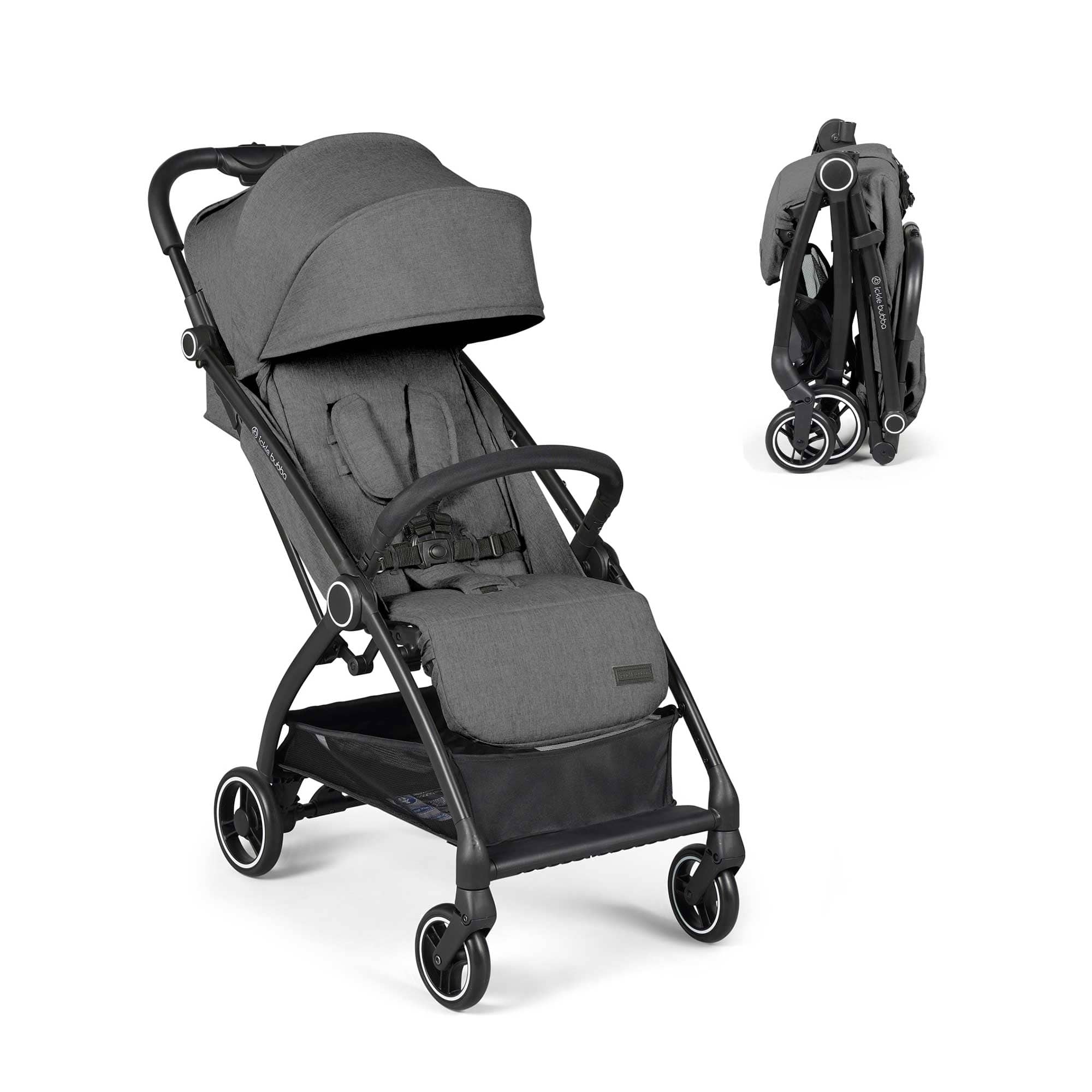 Ickle Bubba Aries Autofold Stroller in Graphite Grey Pushchairs & Buggies 15-005-100-068 5056515031232