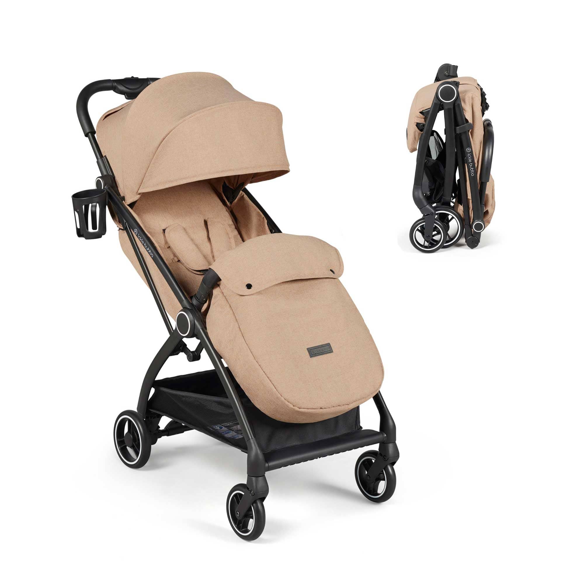 Ickle Bubba Aries Max Autofold Stroller in Biscuit Pushchairs & Buggies 15-005-200-157 5056515031287