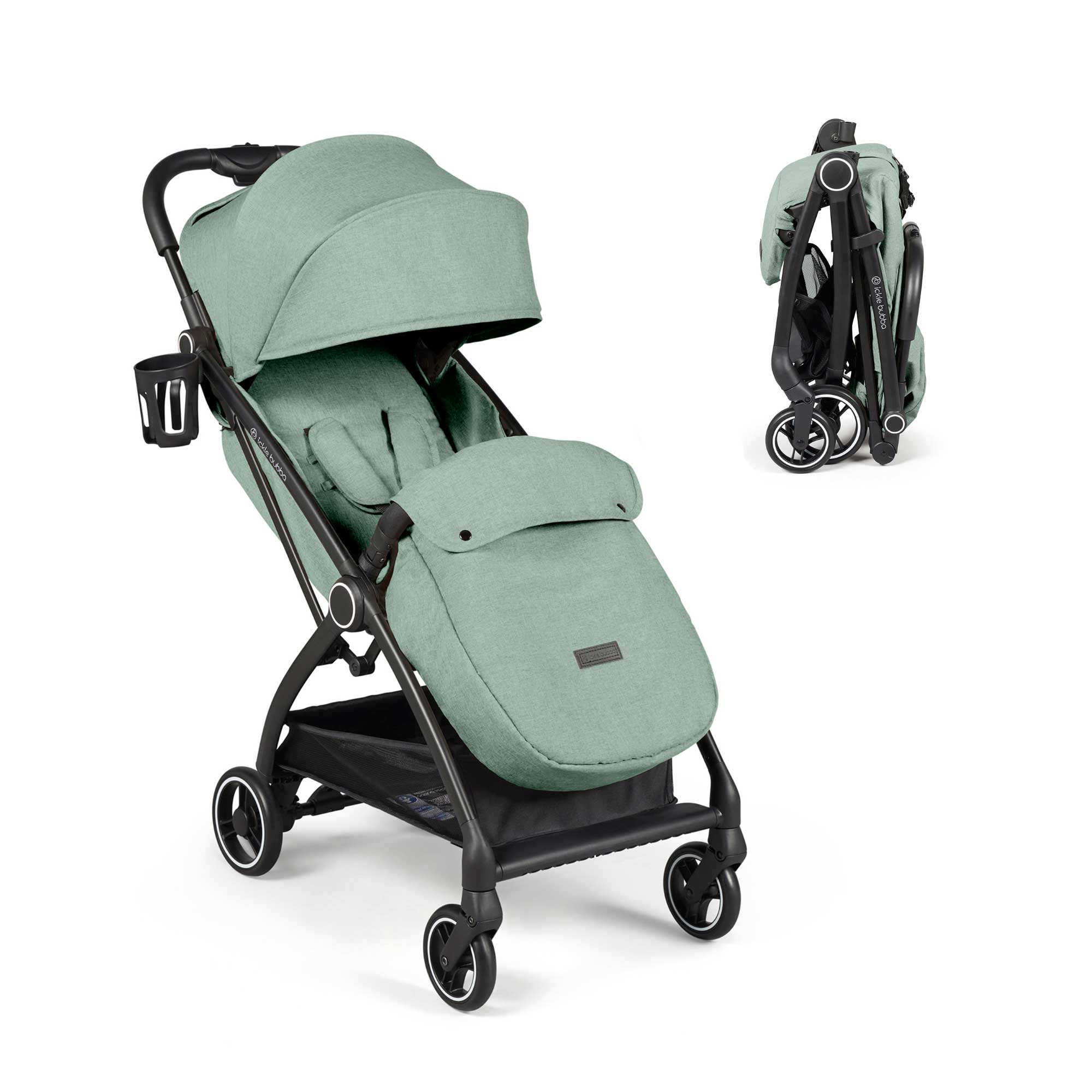 Ickle Bubba Aries Max Autofold Stroller in Sage Green Pushchairs & Buggies 15-005-200-152 5056515031270