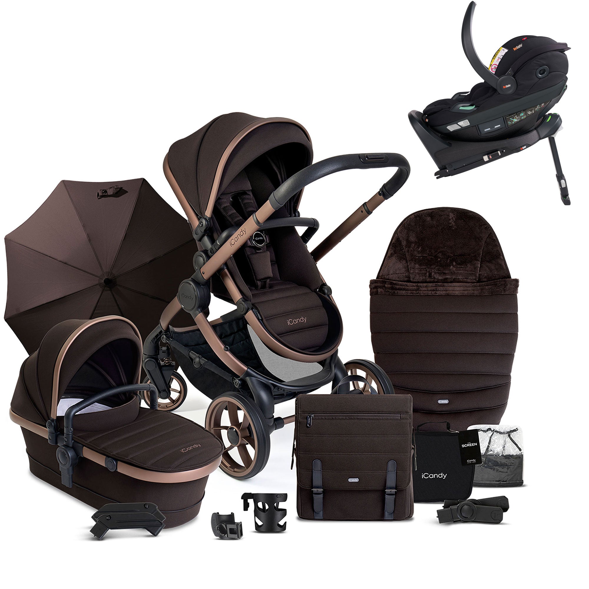 iCandy Peach 7 Complete Besafe Bundle in Pecan