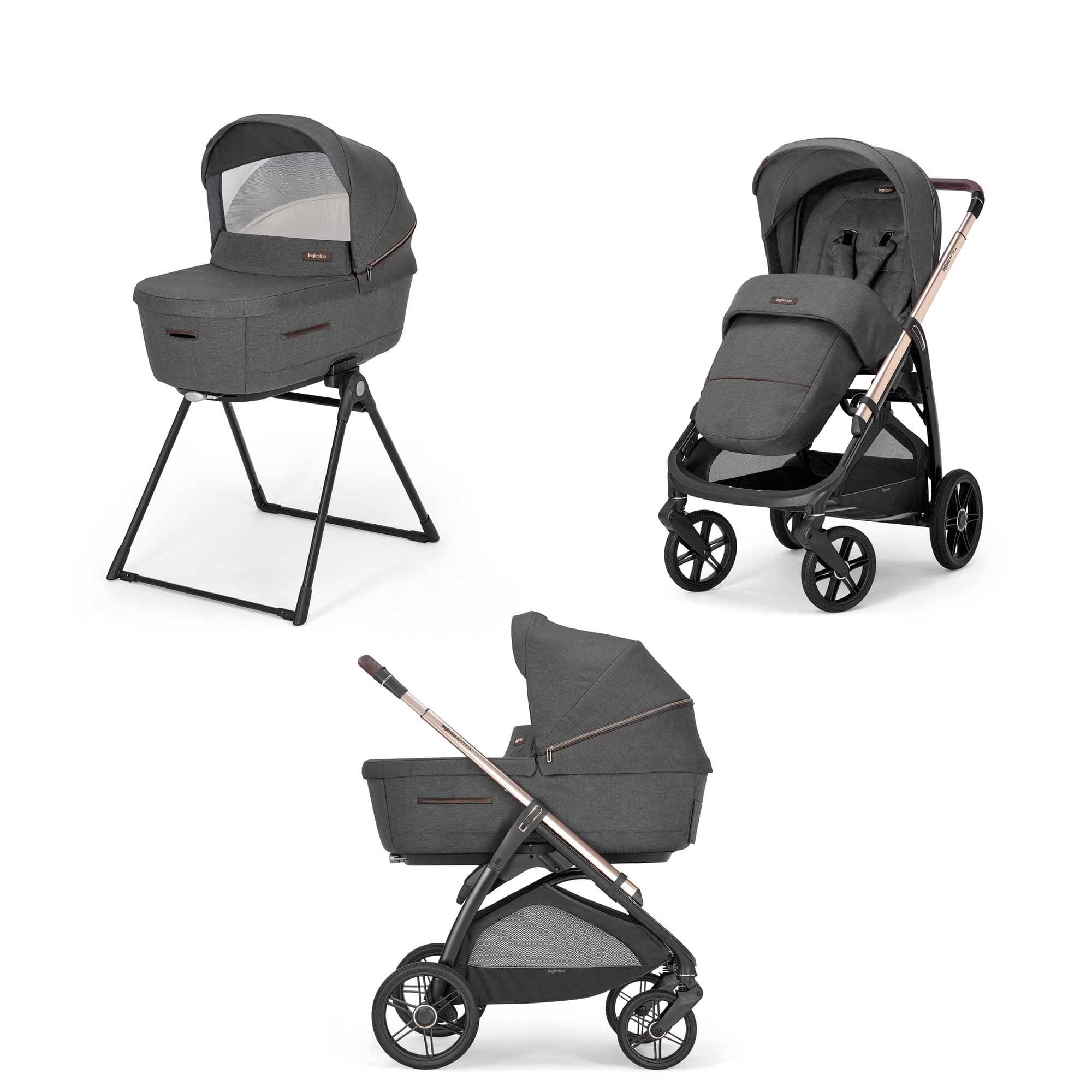 Inglesina Aptica Duo Travel System in Velvet Grey Baby Prams STR/ING/154381 5060971154381