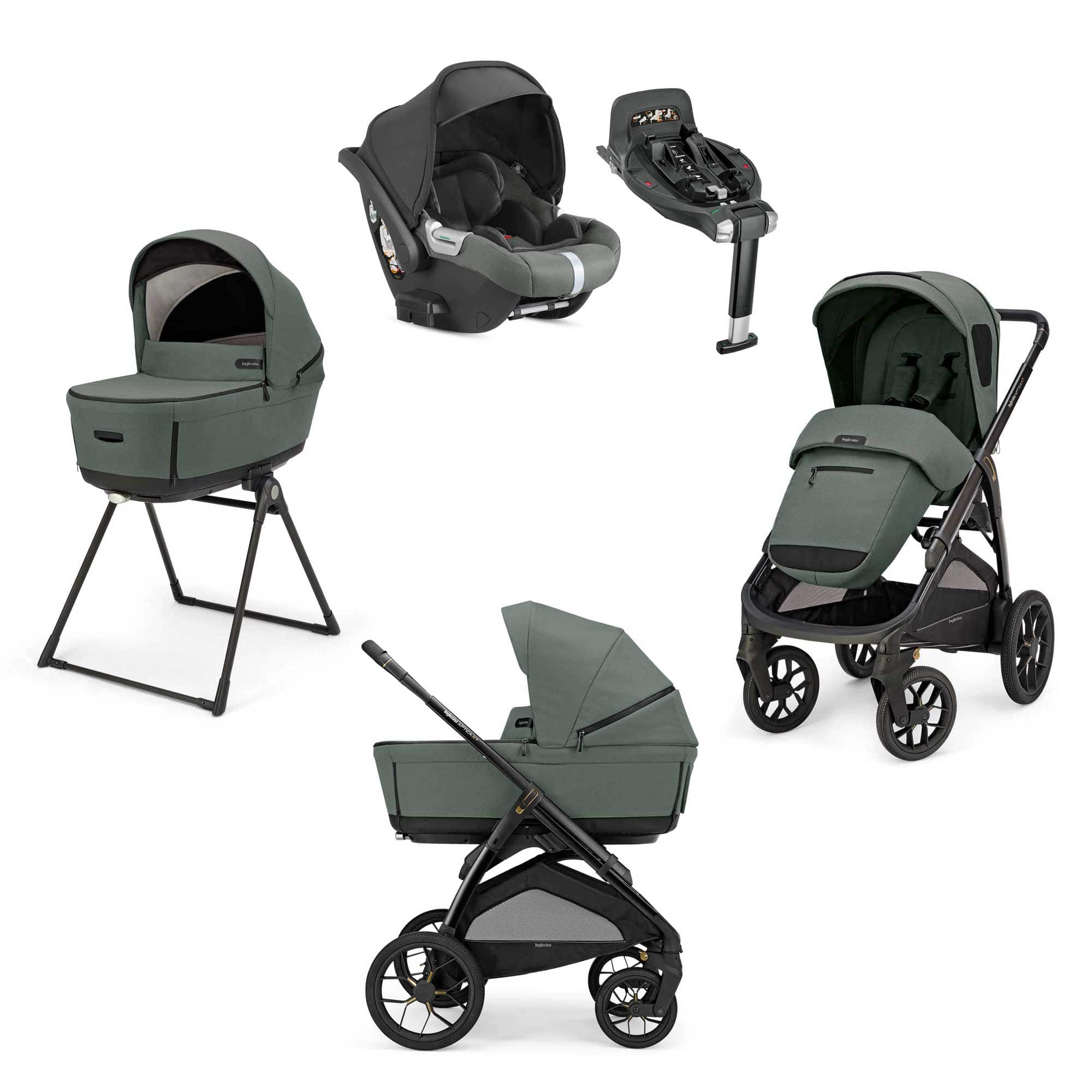 Inglesina Aptica XT Quattro Travel System in Taiga Green Travel Systems STR/ING/154046 5060971154046