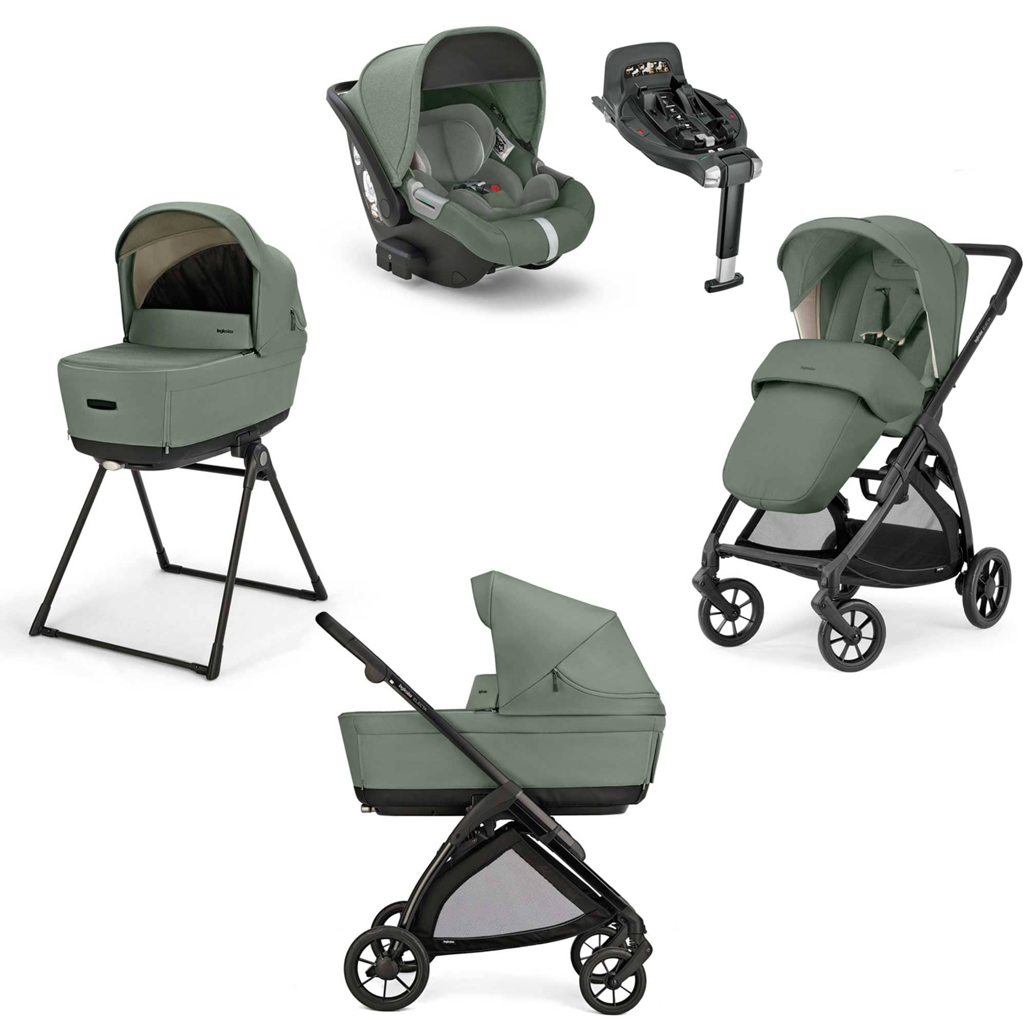 Inglesina Electa Quattro Travel System in Murray Green Travel Systems STR/ING/153988 5060971153988