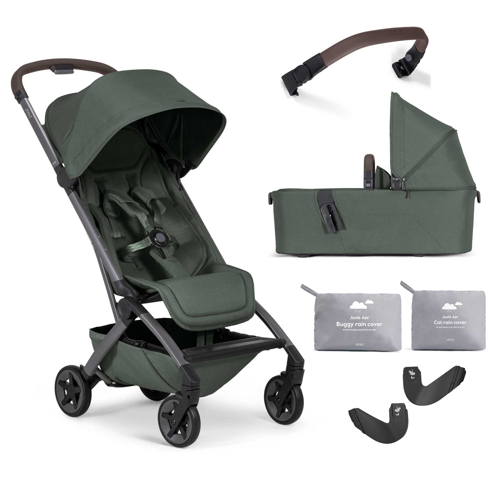 Joolz Aer2 Complete Pram Bundle in Forest Green Baby Prams 19286-AER2-BDL-FGR 8715688096109