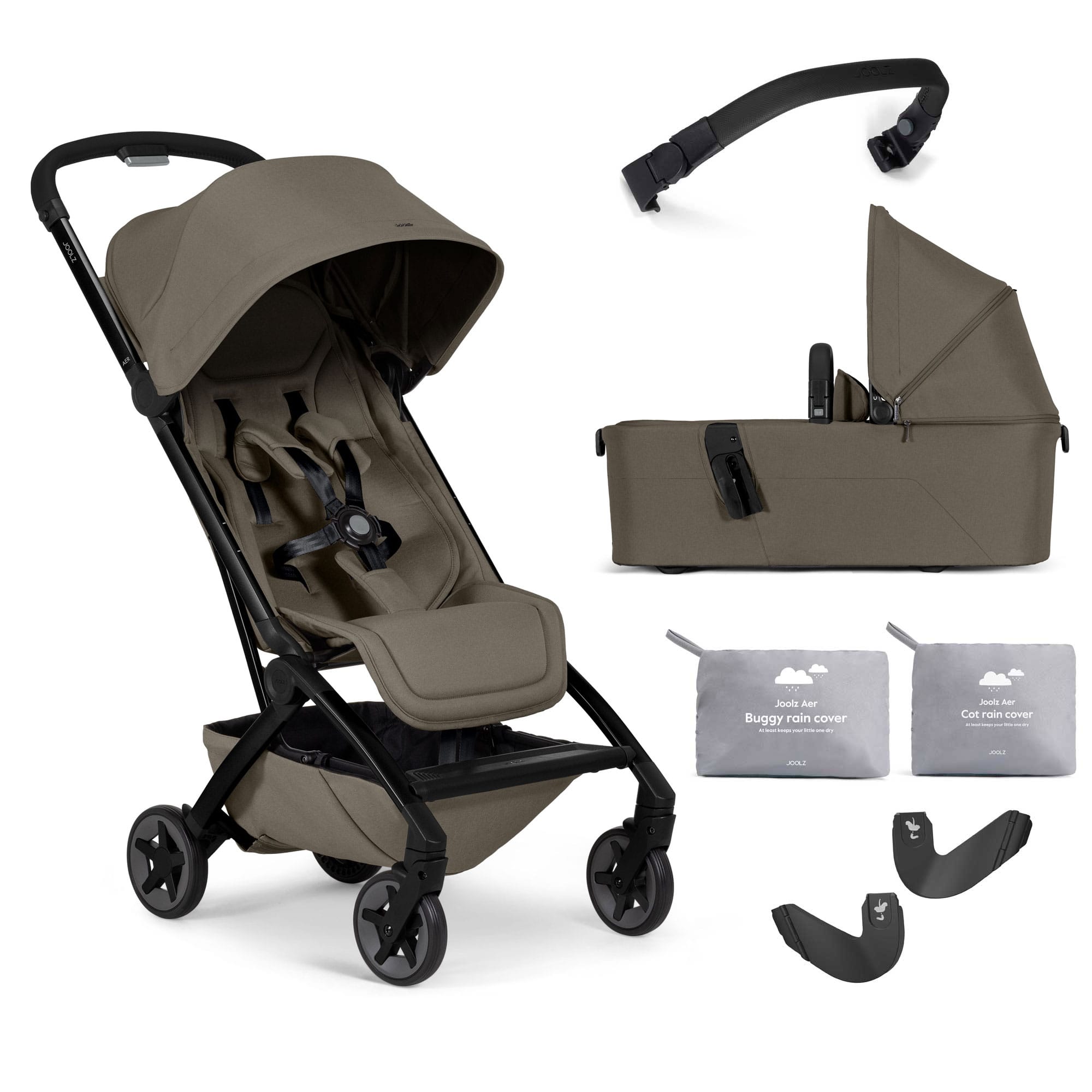 Joolz Aer2 Complete Pram Bundle in Hazel Brown Baby Prams 320207-AER2-BDL-HZB 8715688102398