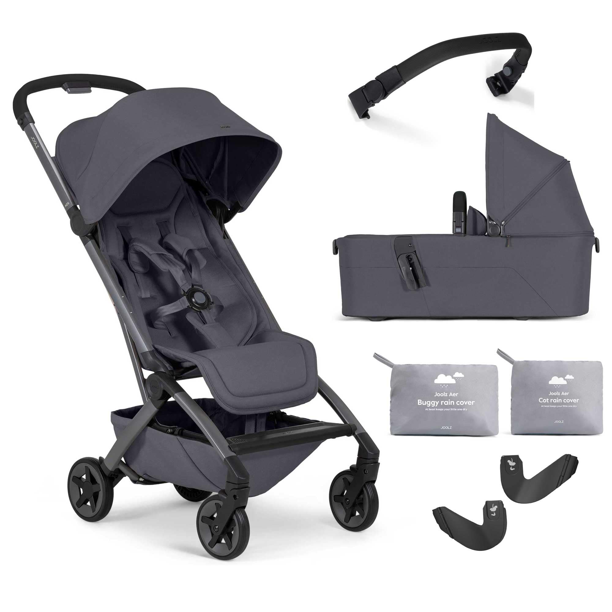 Joolz Aer2 Complete Pram Bundle in Stone Grey Baby Prams 19289-AER2-BDL-STG 8715688096130