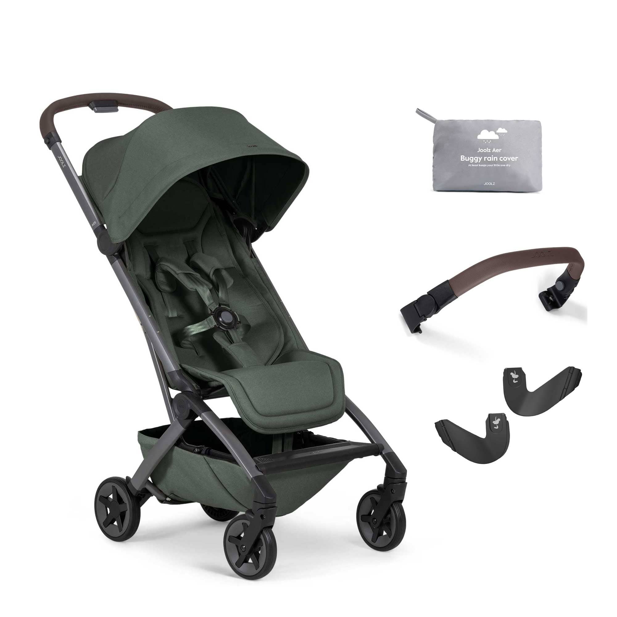 Joolz Aer2 Complete Pushchair Bundle in Forest Green Pushchairs & Buggies 19292-AER2-STR-FGR 8715688096109