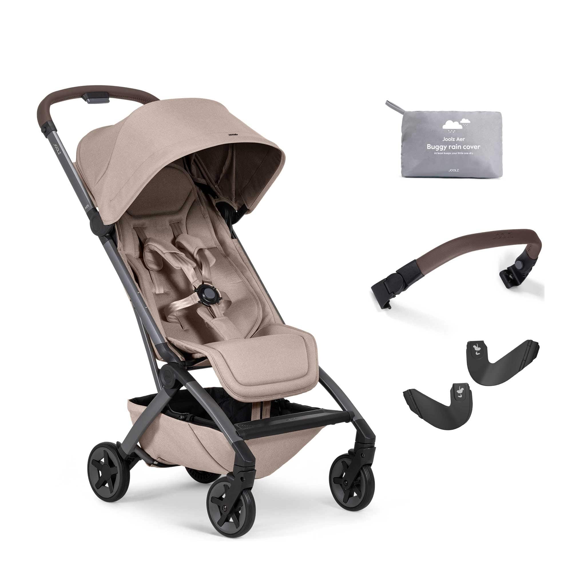 Joolz Aer2 Complete Pushchair Bundle in Sandy Taupe Pushchairs & Buggies 19293-AER2-STR-SDT 8715688096116