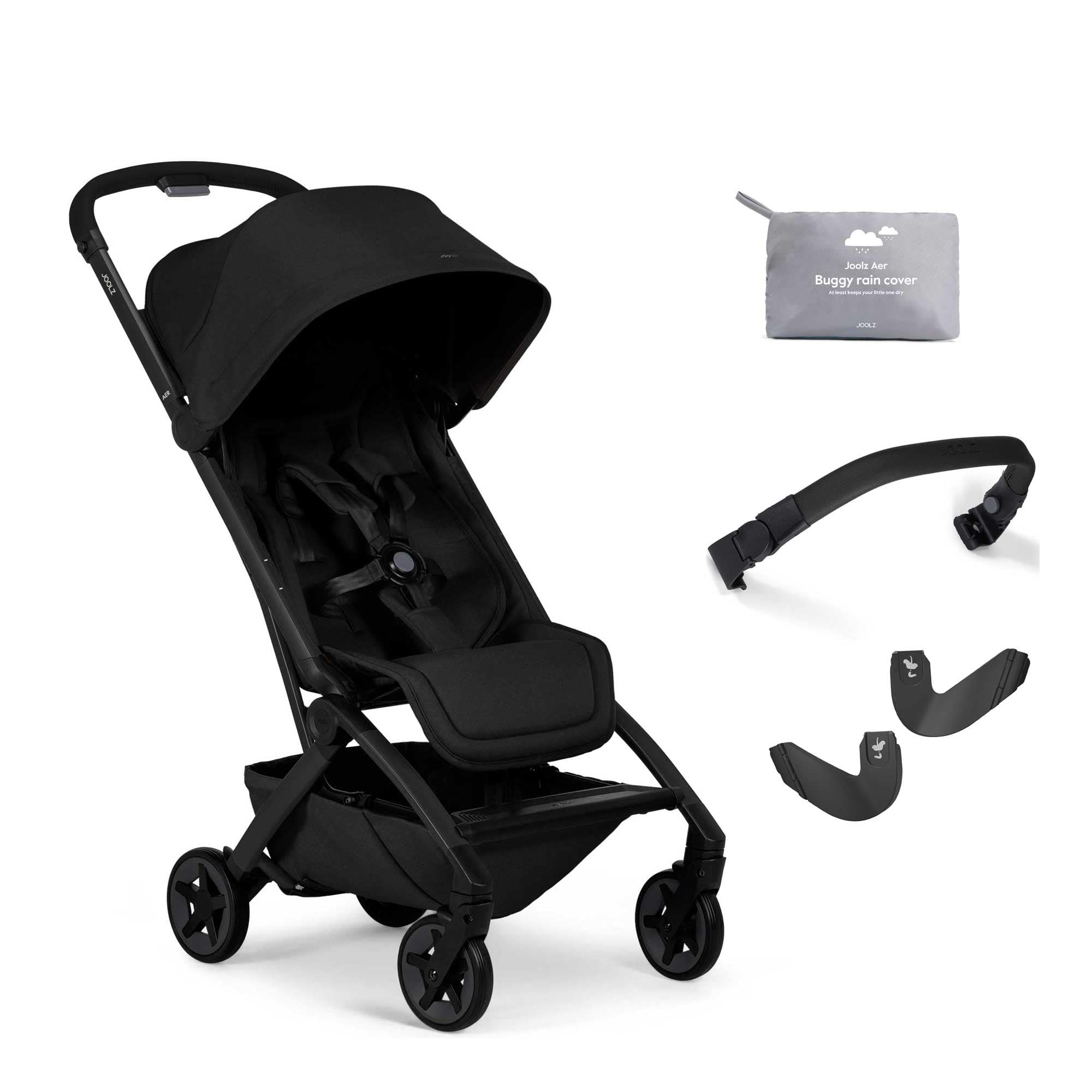 Joolz Aer2 Complete Pushchair Bundle in Space Black Pushchairs & Buggies 19291-AER2-STR-SBL 8715688096093