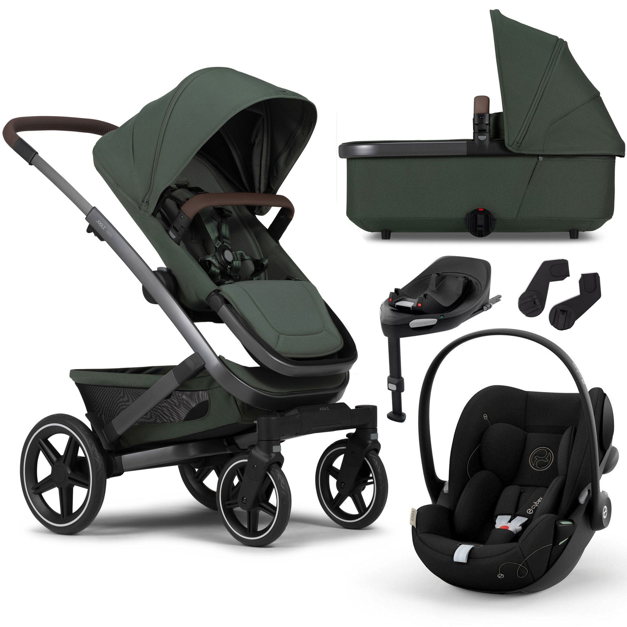 Joolz Geo3 Complete Cybex Travel System in Forest Green Travel Systems 15545-FOR-GRN 8715688083413