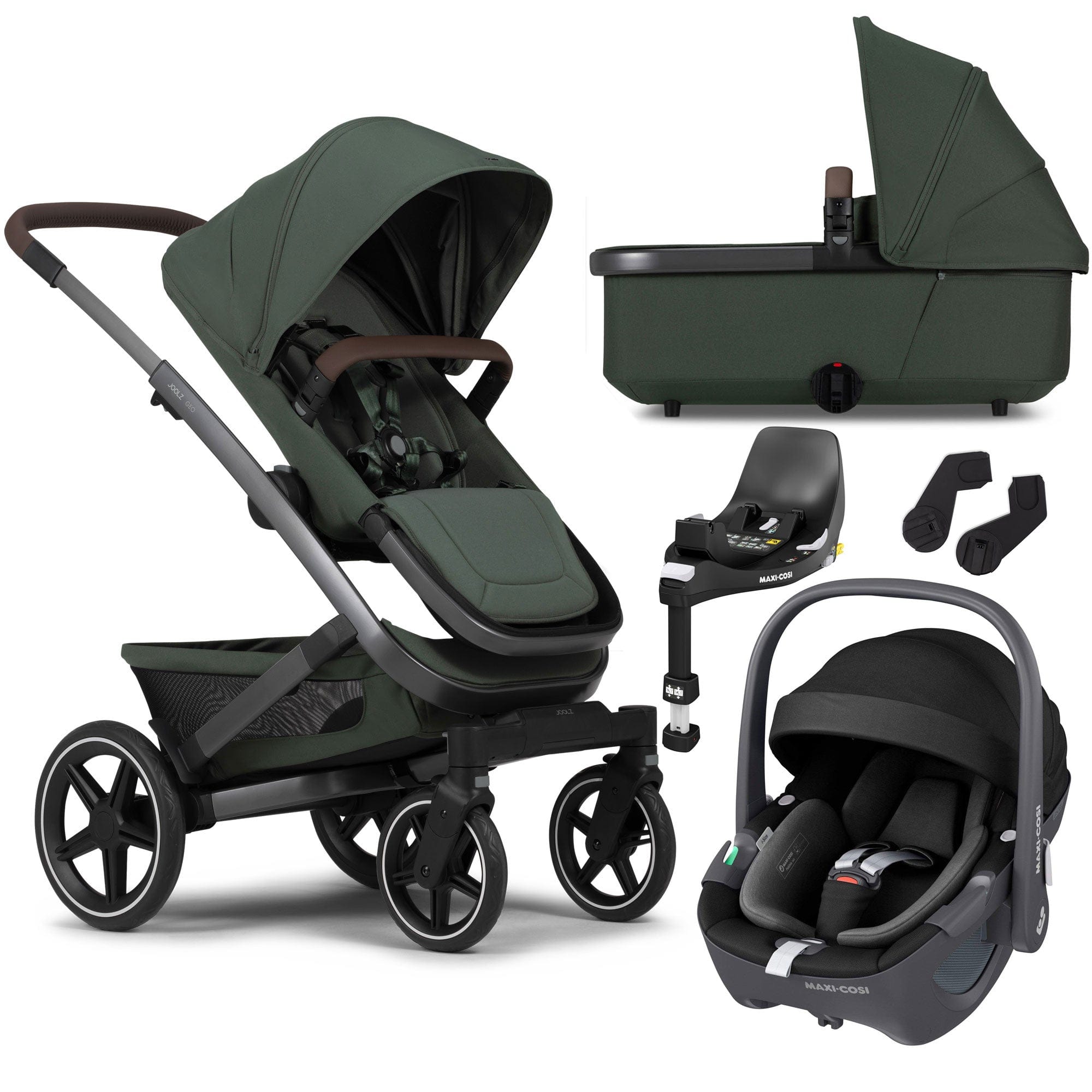 Joolz Geo3 Complete Maxi Cosi Travel System in Forest Green Travel Systems 15548-FOR-GRN 8715688083413