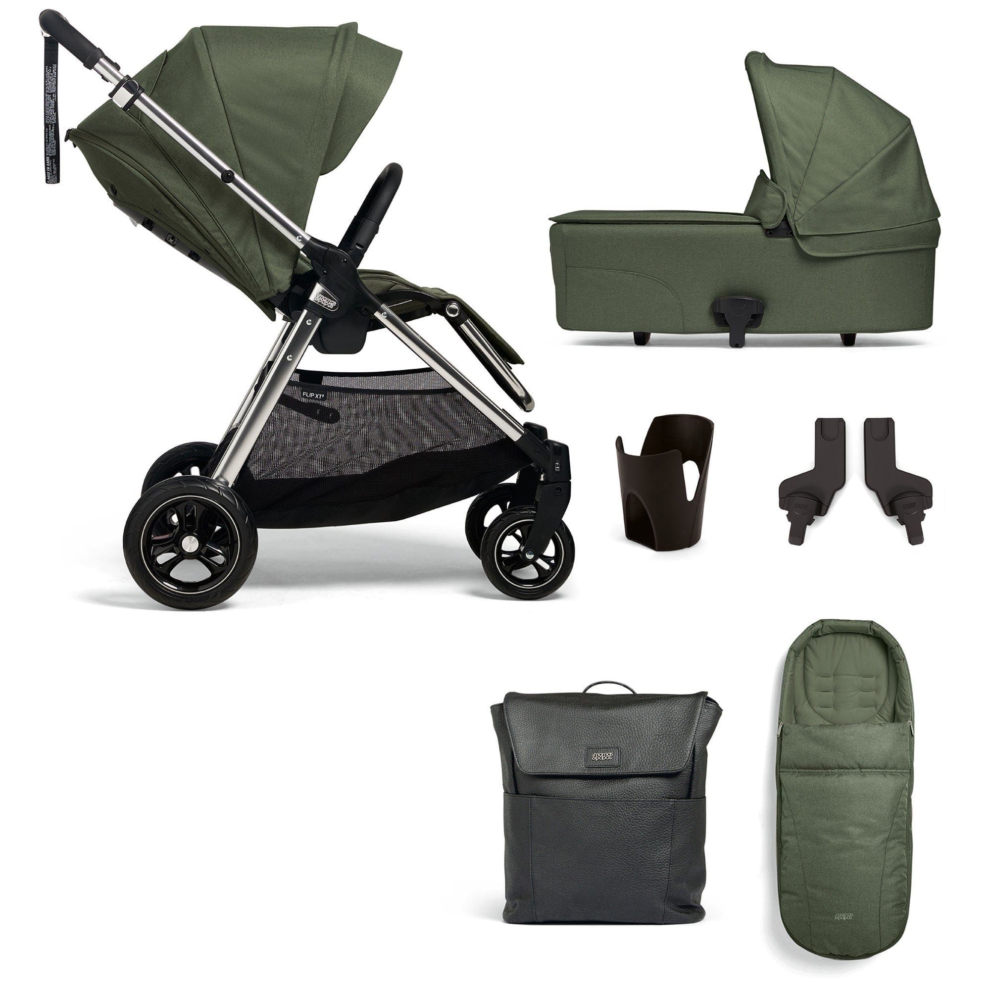 Mamas & Papas Flip XT³ 6 Piece Essentials Bundle in Juniper Baby Prams 94611JN00 5063229087417
