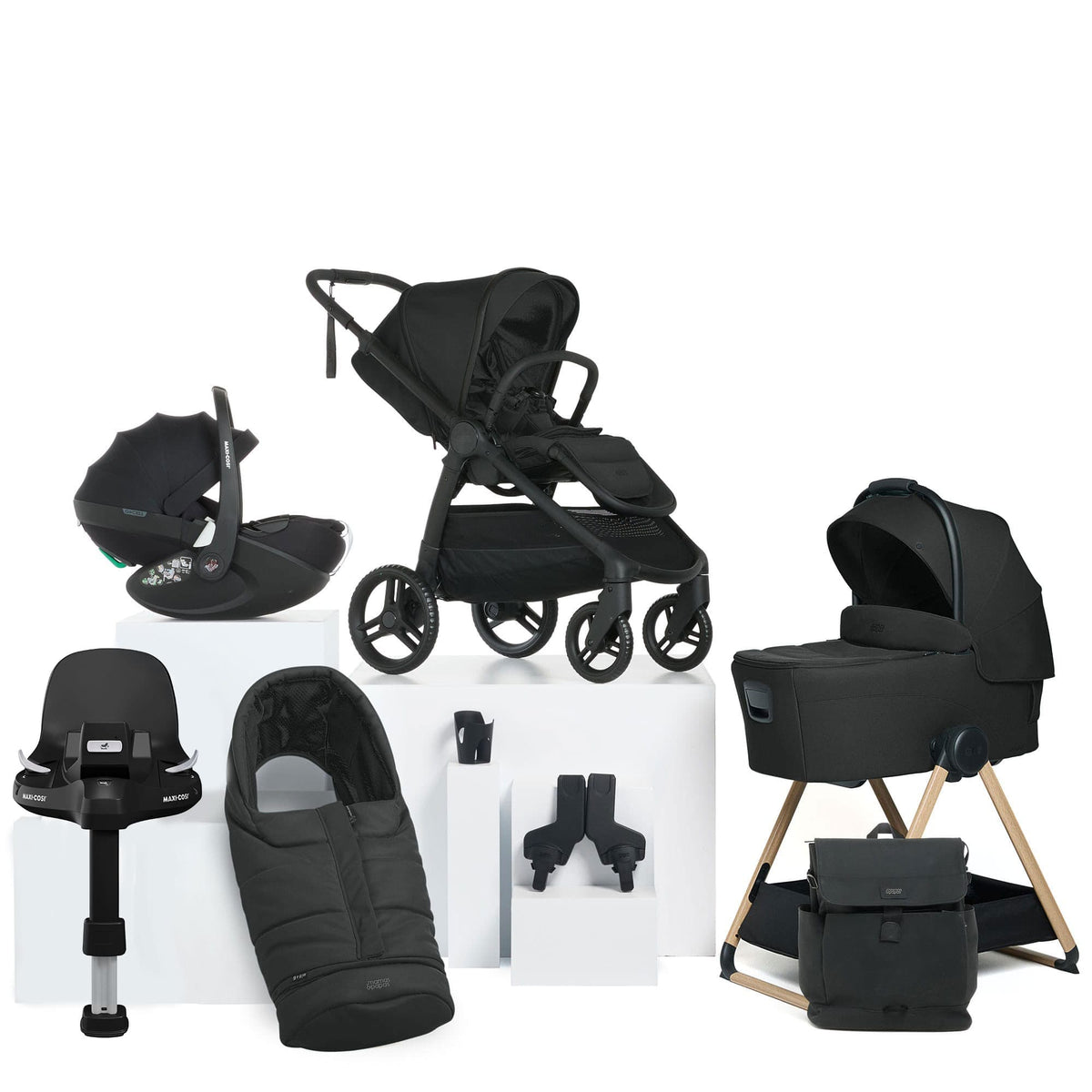 Mamas & Papas Ocarro 2 Complete 9 Piece Pebble 360 Pro 2 Bundle in Eclipse Baby Prams 67091EC01-5 5063229228131