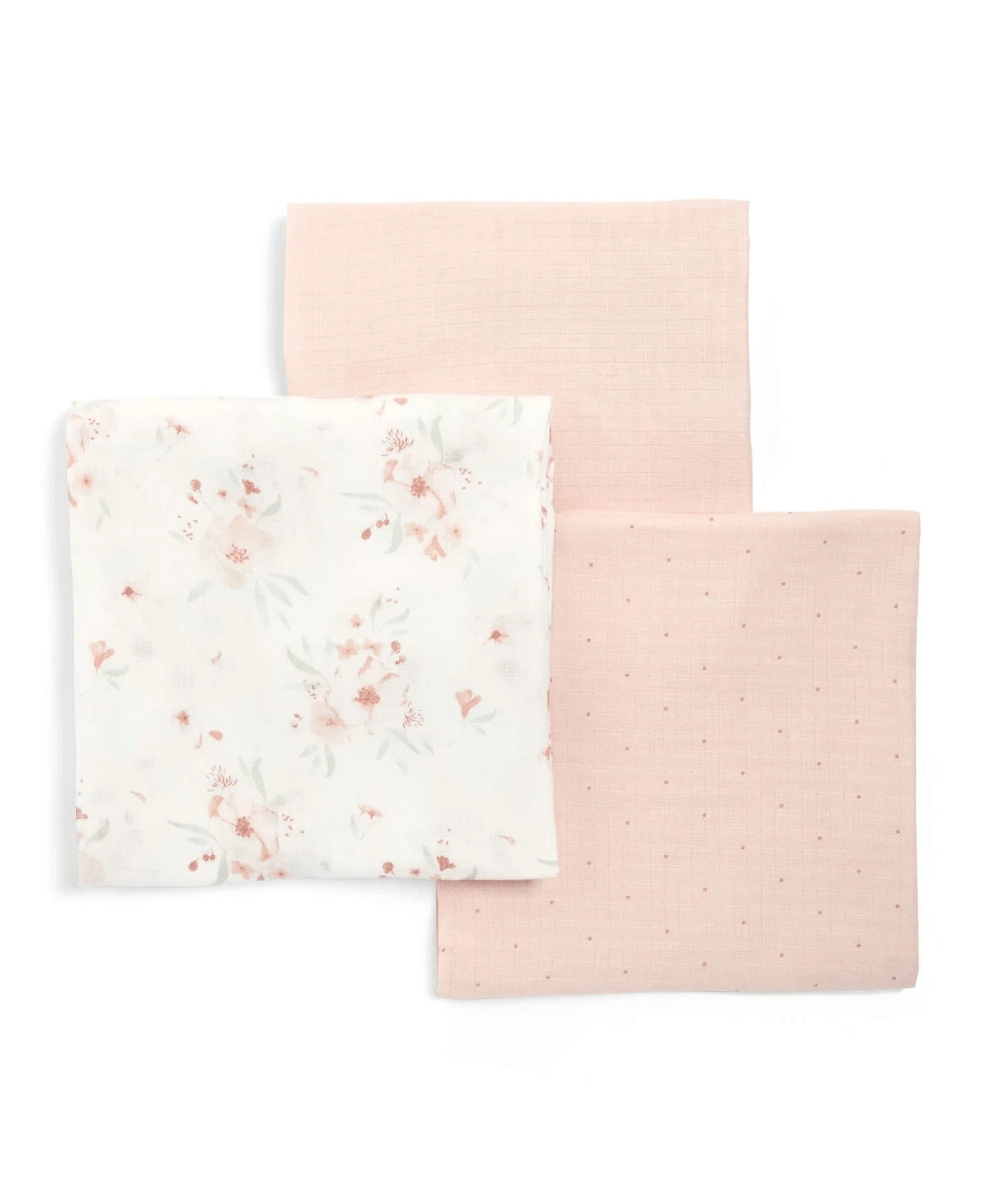 Mamas & Papas 3pk Muslin Squares Large Floral Muslins & Swaddling 7233X1600 5057232013372
