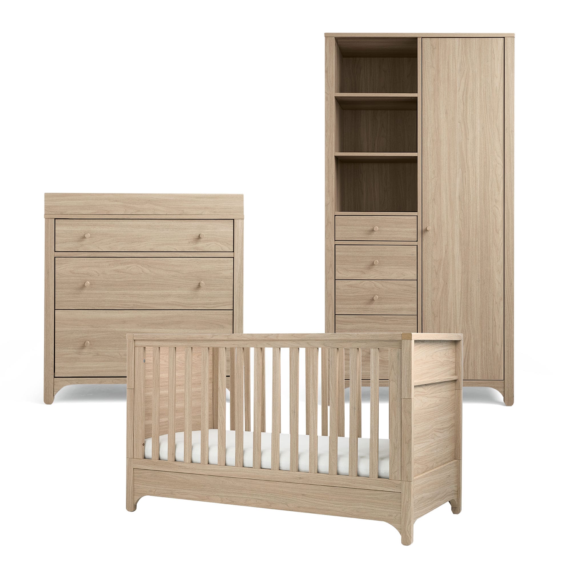 Mamas & Papas Barton 3 Piece Range in Natural Oak Nursery Room Sets RABTQ1400 5063229205866