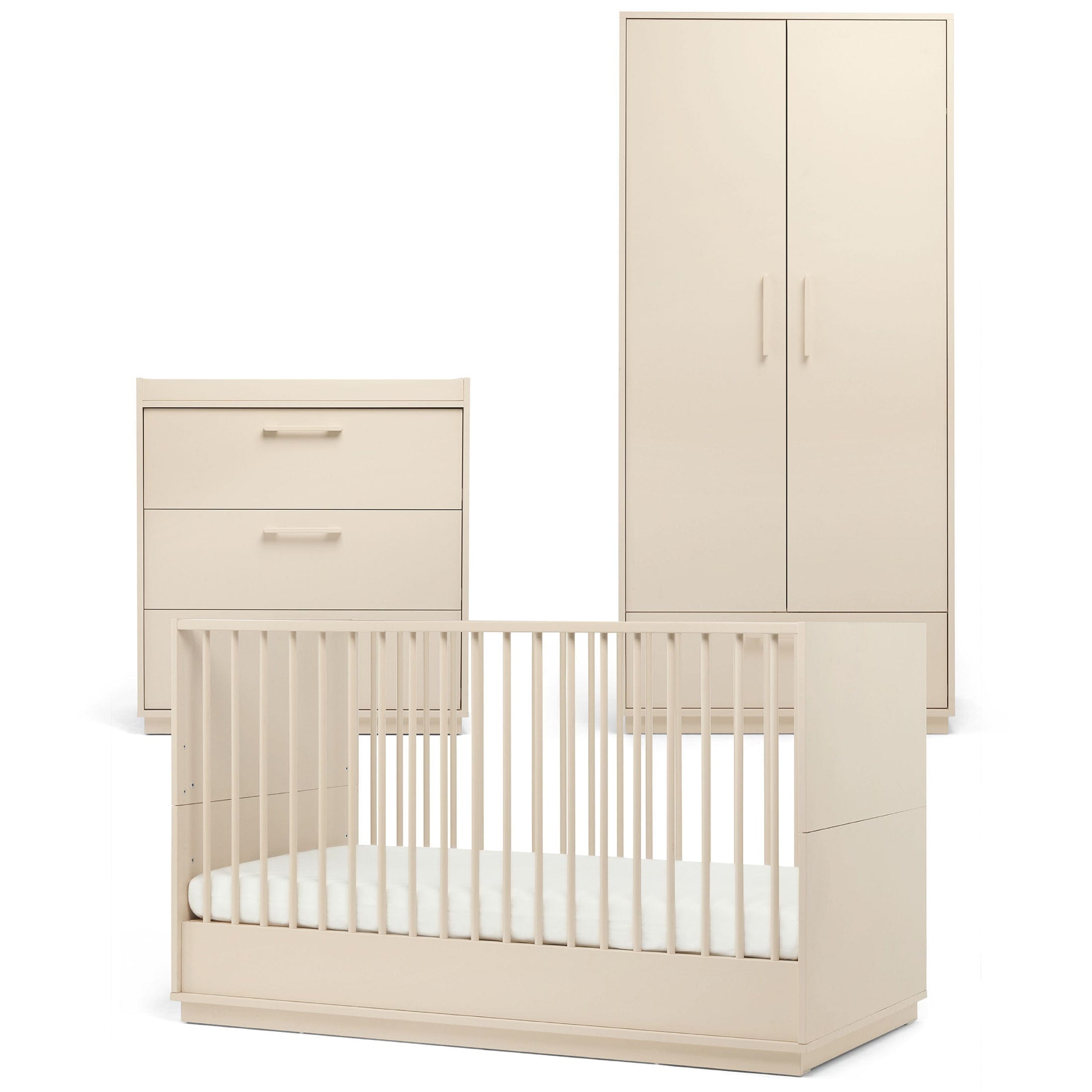 Mamas & Papas Flockton 3 Piece Cotbed Roomset in Cashmere Nursery Room Sets
