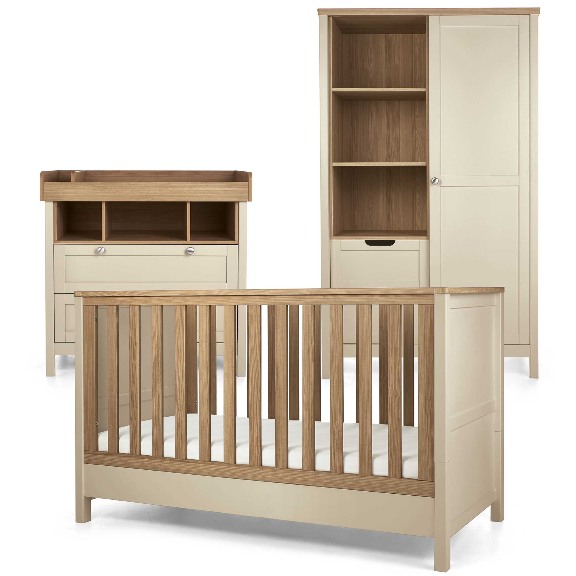 Mamas & Papas Harwell 3 Piece Cotbed Range Cashmere Nursery Room Sets