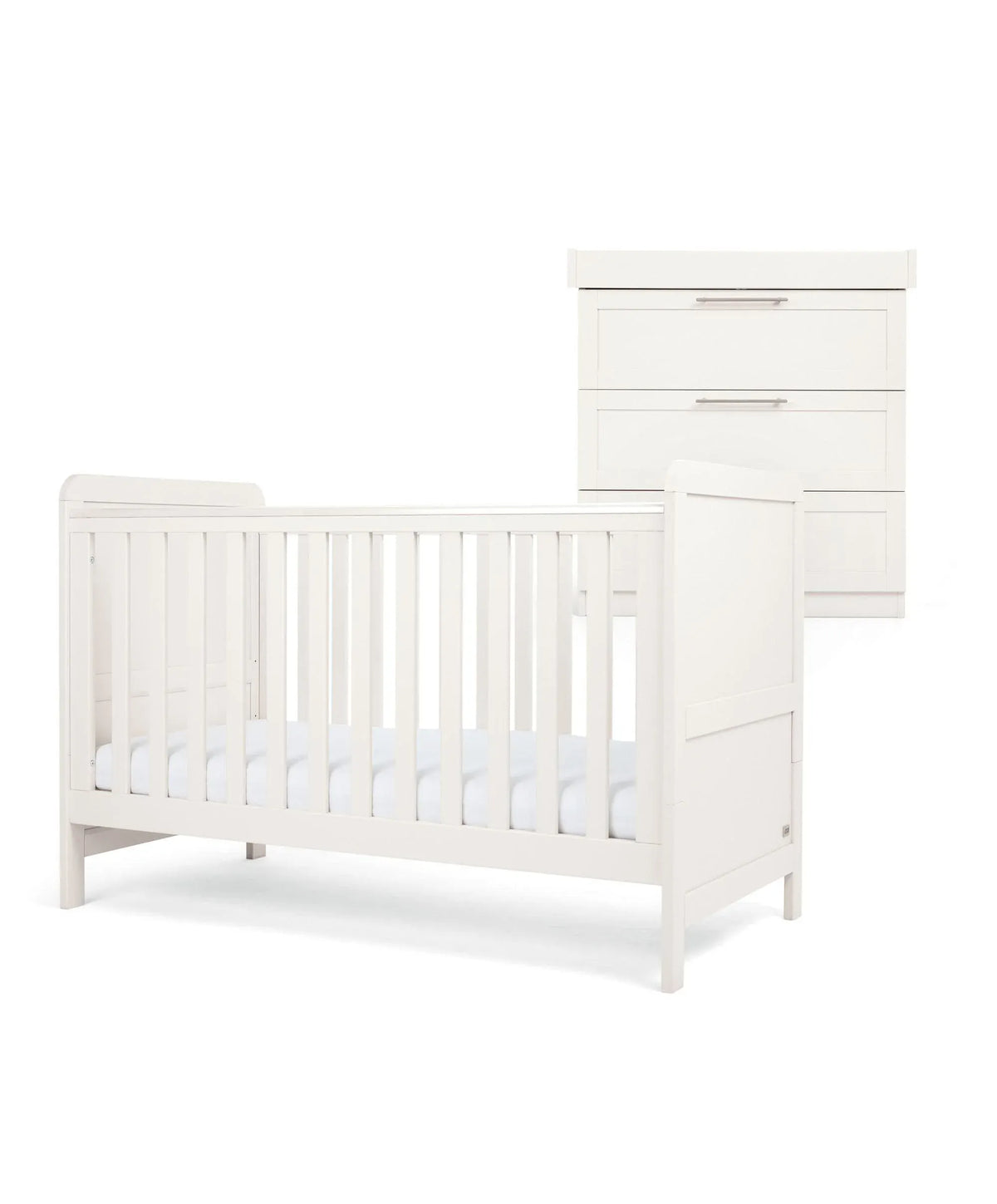 Mamas & Papas Walton 2 Piece Cotbed Roomset White Nursery Room Sets