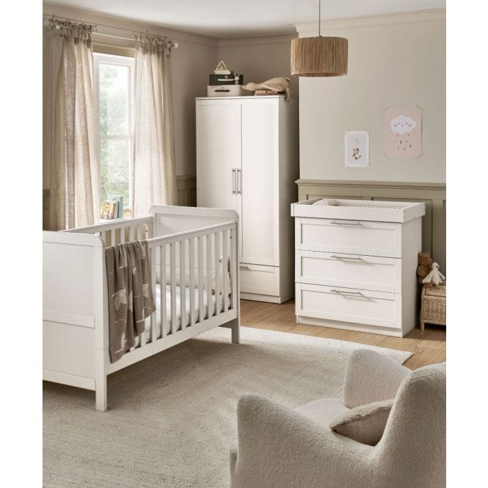 Mamas & Papas Walton 3 Piece Cotbed Range White Nursery Room Sets