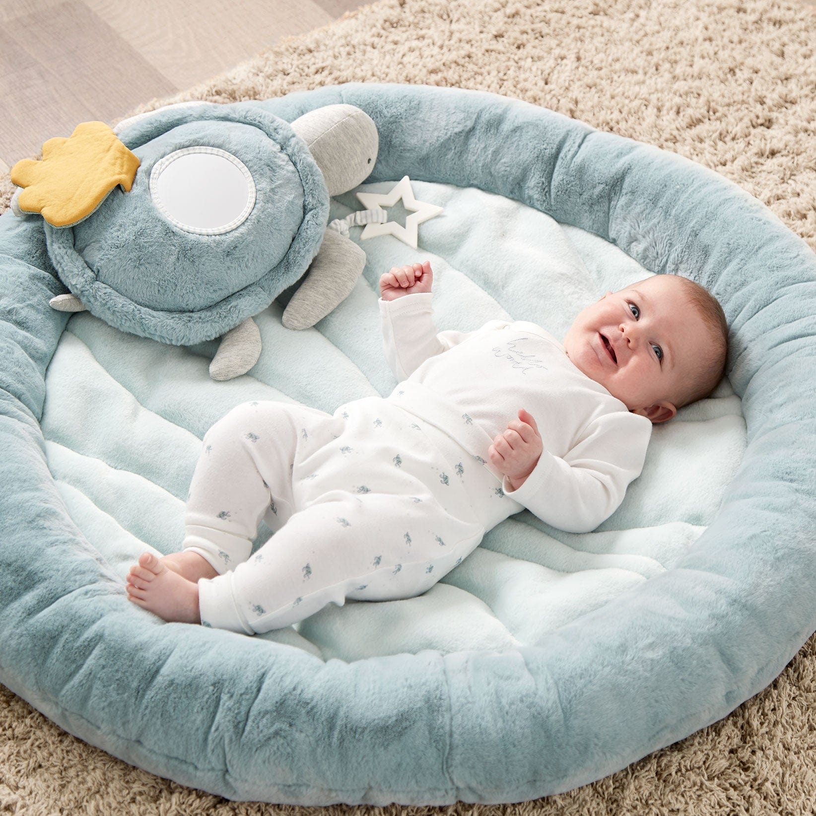 Mamas & Papas Welcome to the World Playmat- Blue Playmats & Gyms 7736MC101 5057232015444