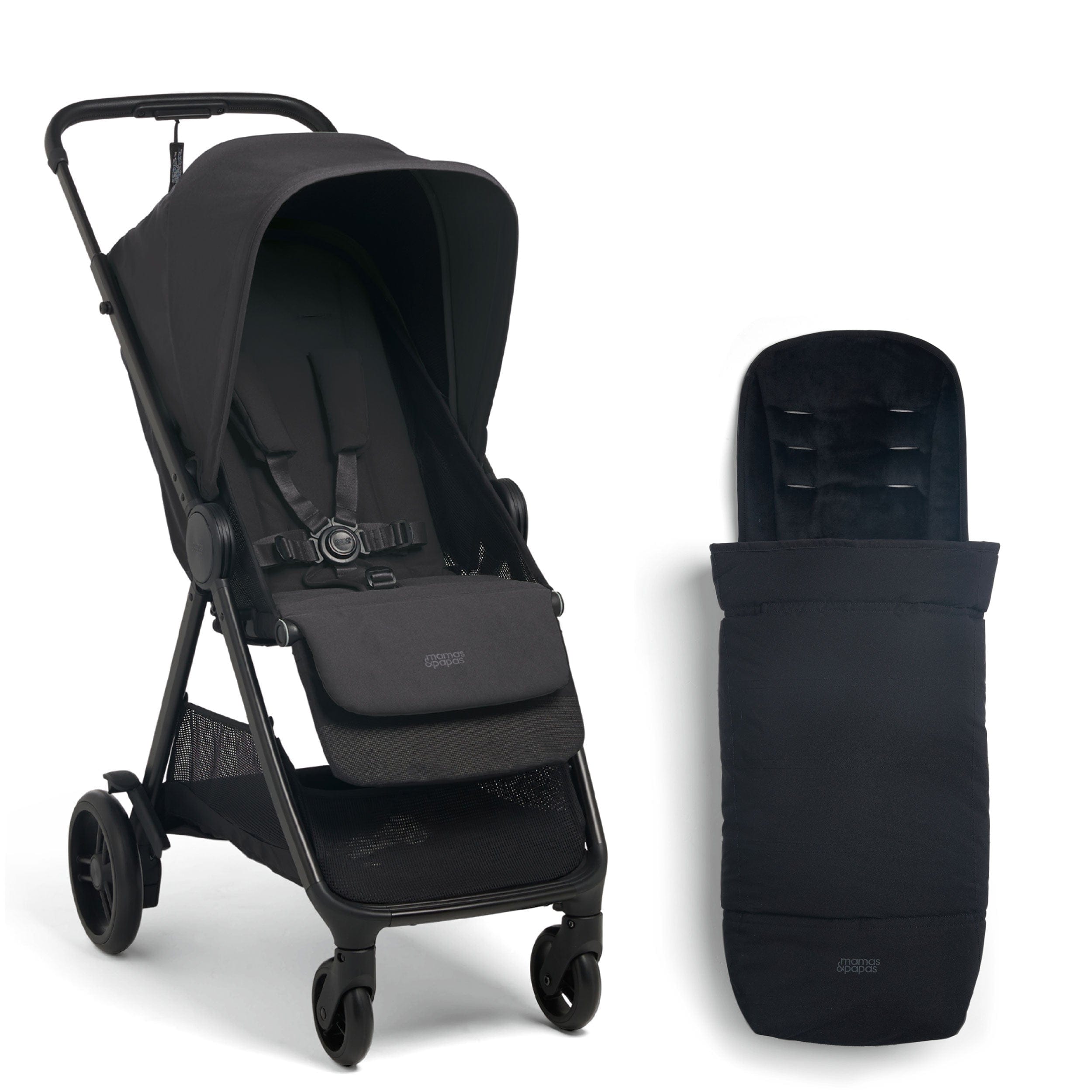 Mamas & Papas Libro Stroller & Footmuff Bundle in Liquorice Pushchairs & Buggies 50981LC00 5063229164118