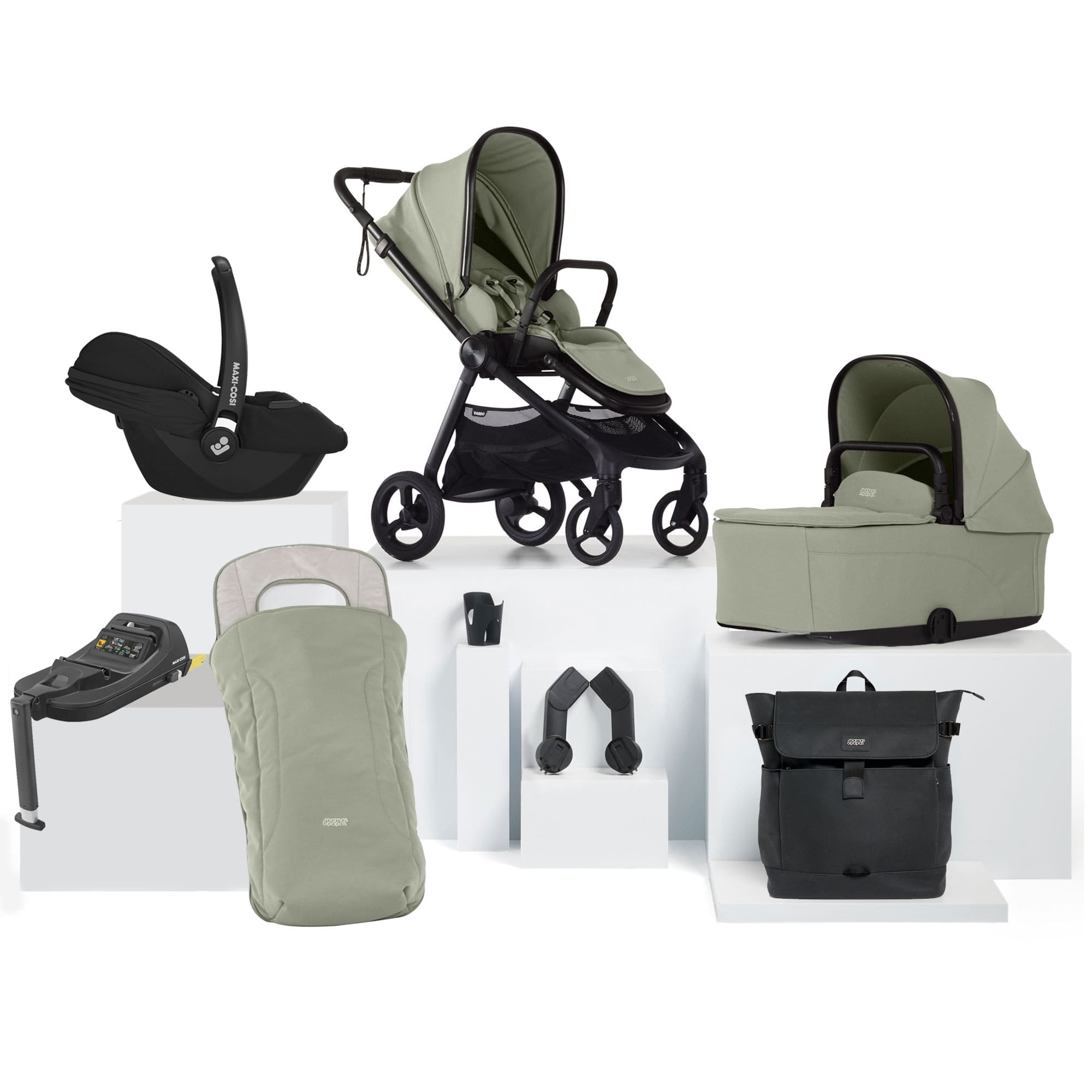 Mamas & Papas Vardo Complete Maxi-Cosi Bundle in Sage Travel Systems