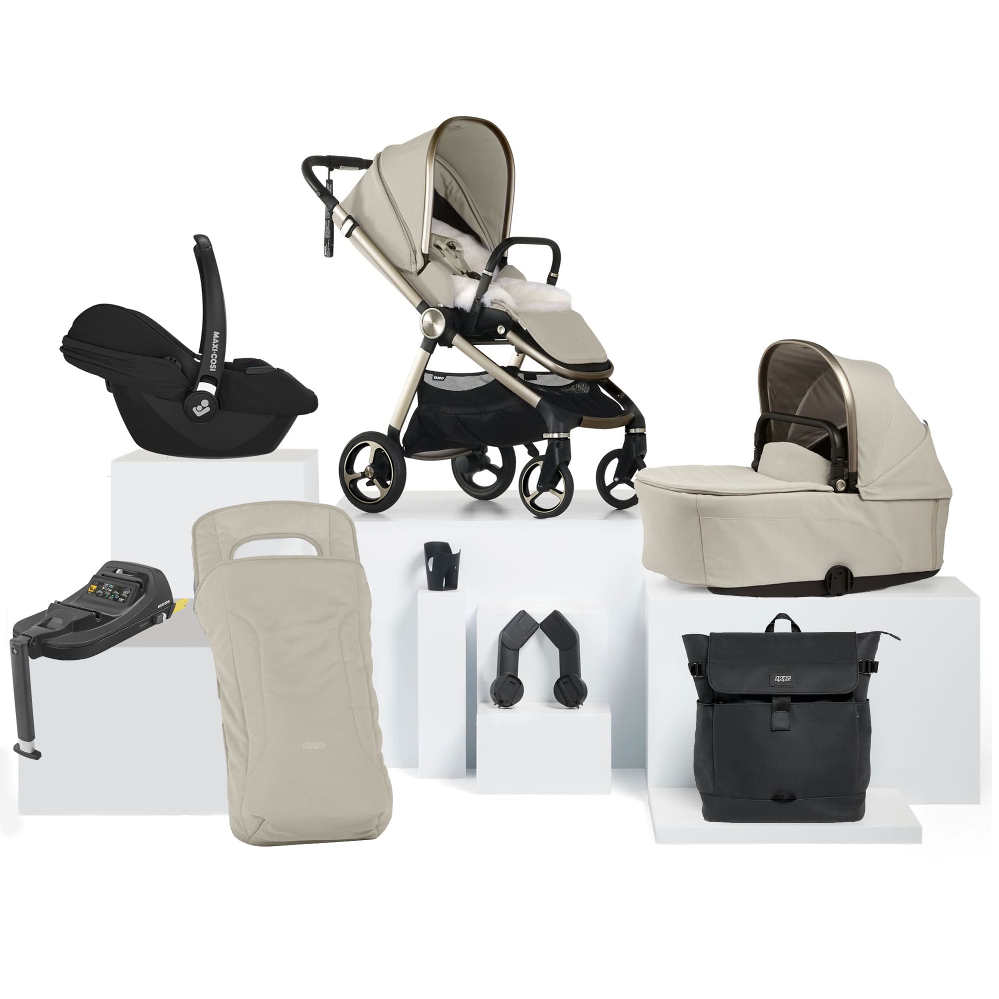 Mamas & Papas Vardo Complete Maxi-Cosi Bundle in Shell Travel Systems 17420-VAR-MAX-CAB 5063229180309