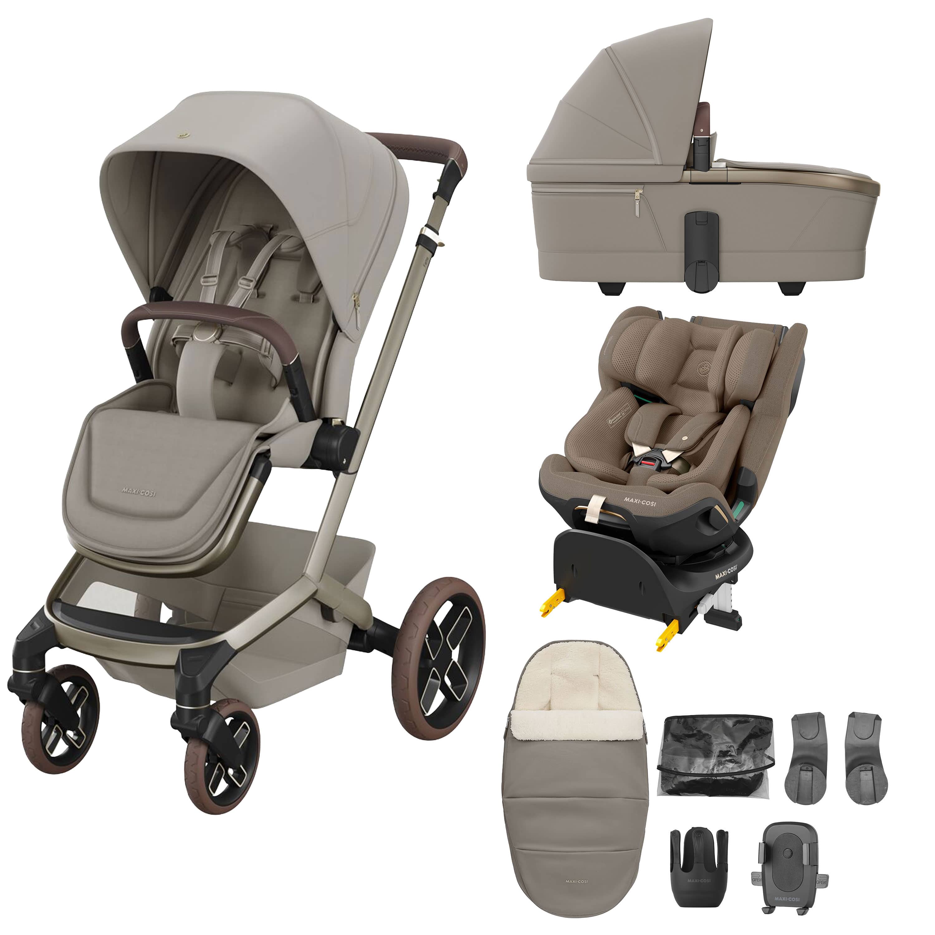 Maxi-Cosi Fame 8 Piece Emerald 360 Pro Bundle in Sapphire Sand Travel Systems KF10000232 8720291004199