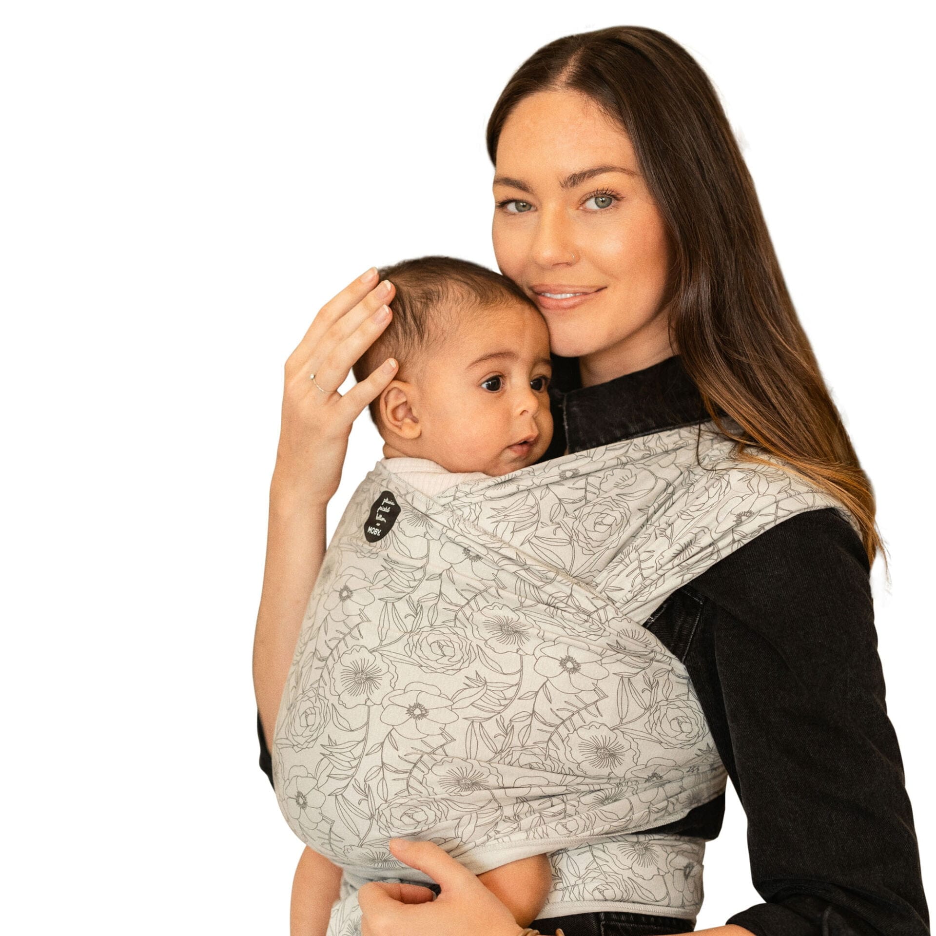 Moby Classic Wrap by Petunia in Seaside Poppies Baby Carriers MOB-PMW-148 818770017278